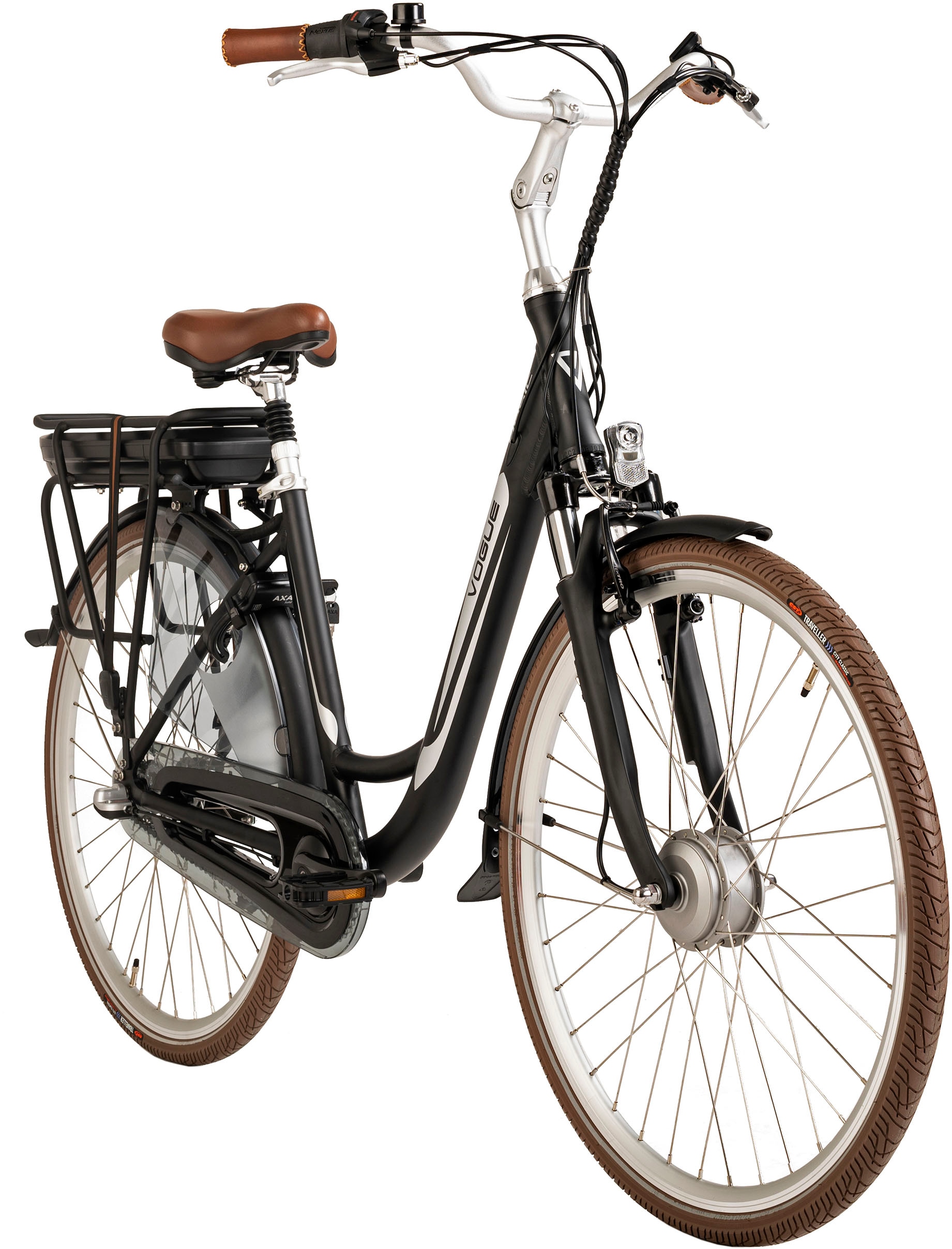 VOGUE BIKE E-Bike »Basic«, 3 Gang, Shimano, Nexus, Frontmotor 250 W, Pedelec, Elektrofahrrad für Damen u. Herren, Cityrad