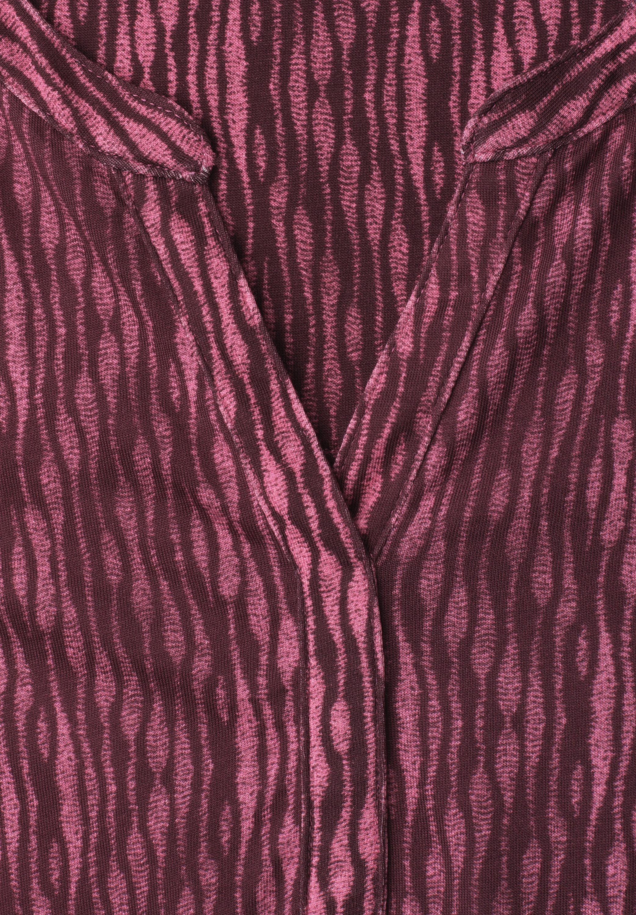 STREET ONE 3/4-Arm-Shirt Sommershirt mit Split Neck und Print