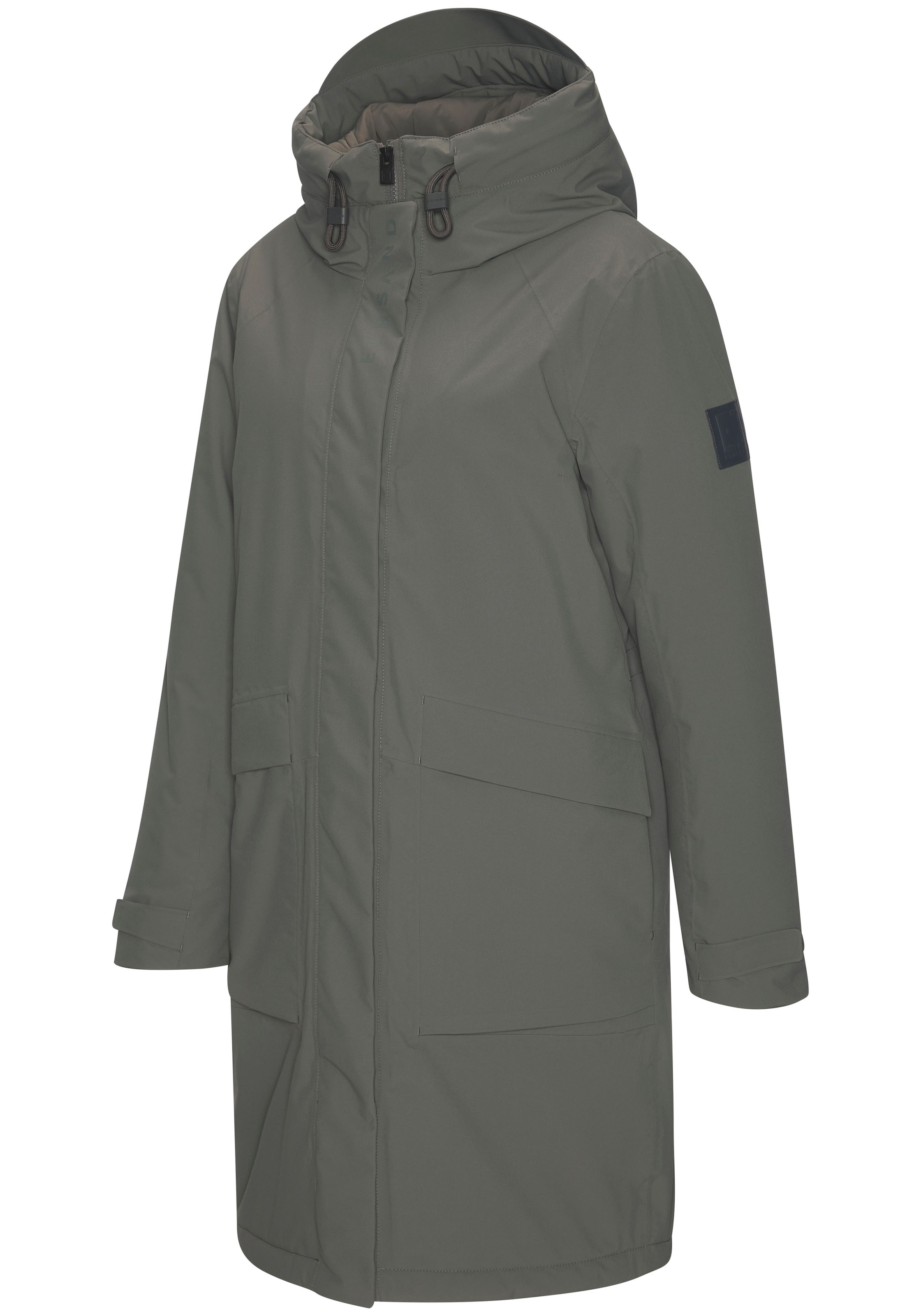 Elbsand Winterjacke mit Kapuze mit verstellbarer Kapuze und aufgesetzten Taschen