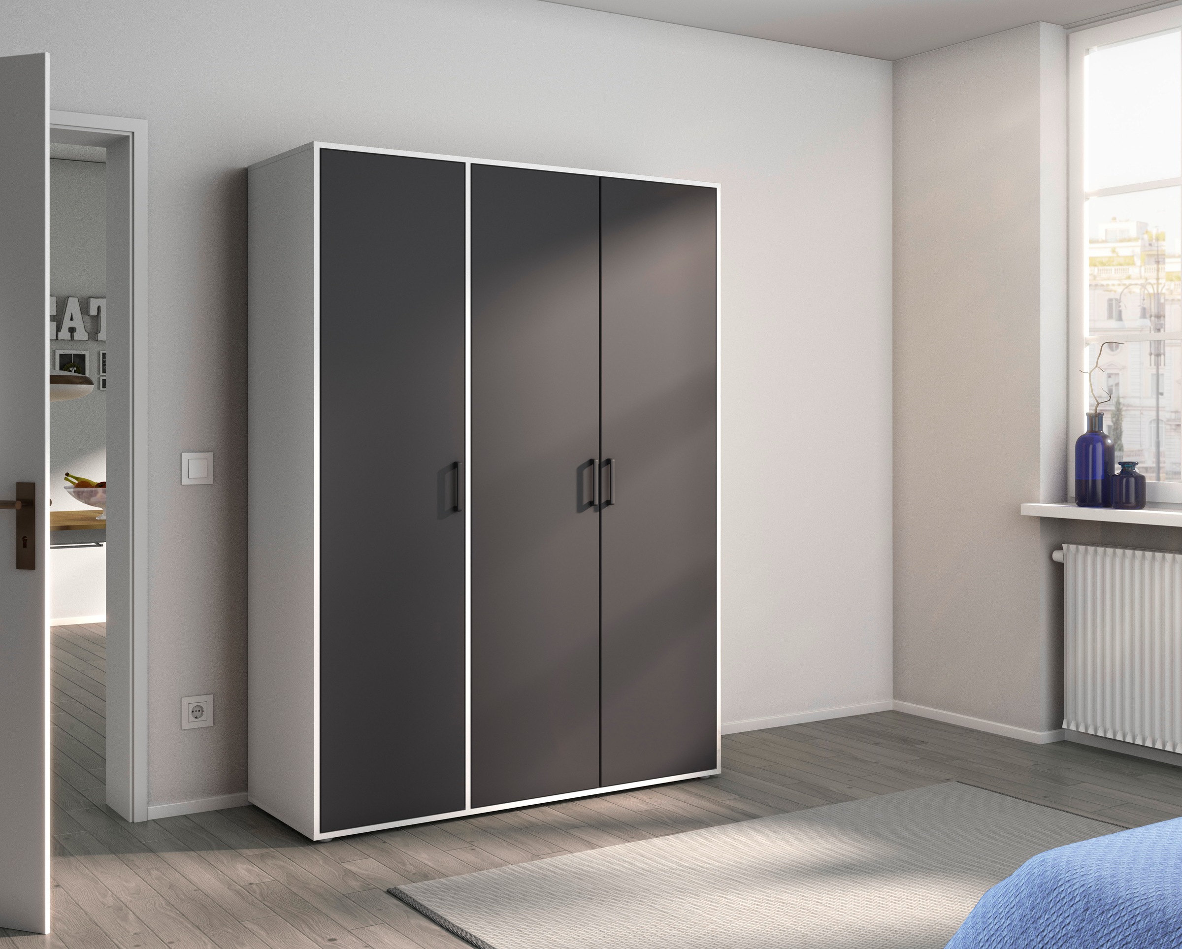 rauch Kleiderschrank »VOYAGER Otto´s Choice Garderobe Wäscheschrank TOPSELLER Schlafzimmer«, (in 3 verschiedenen Ausstattungen BASIC/CLASSIC/PREMIUM), Schrank mit modernen Griffen in viel Stauraum MADE IN GERMANY