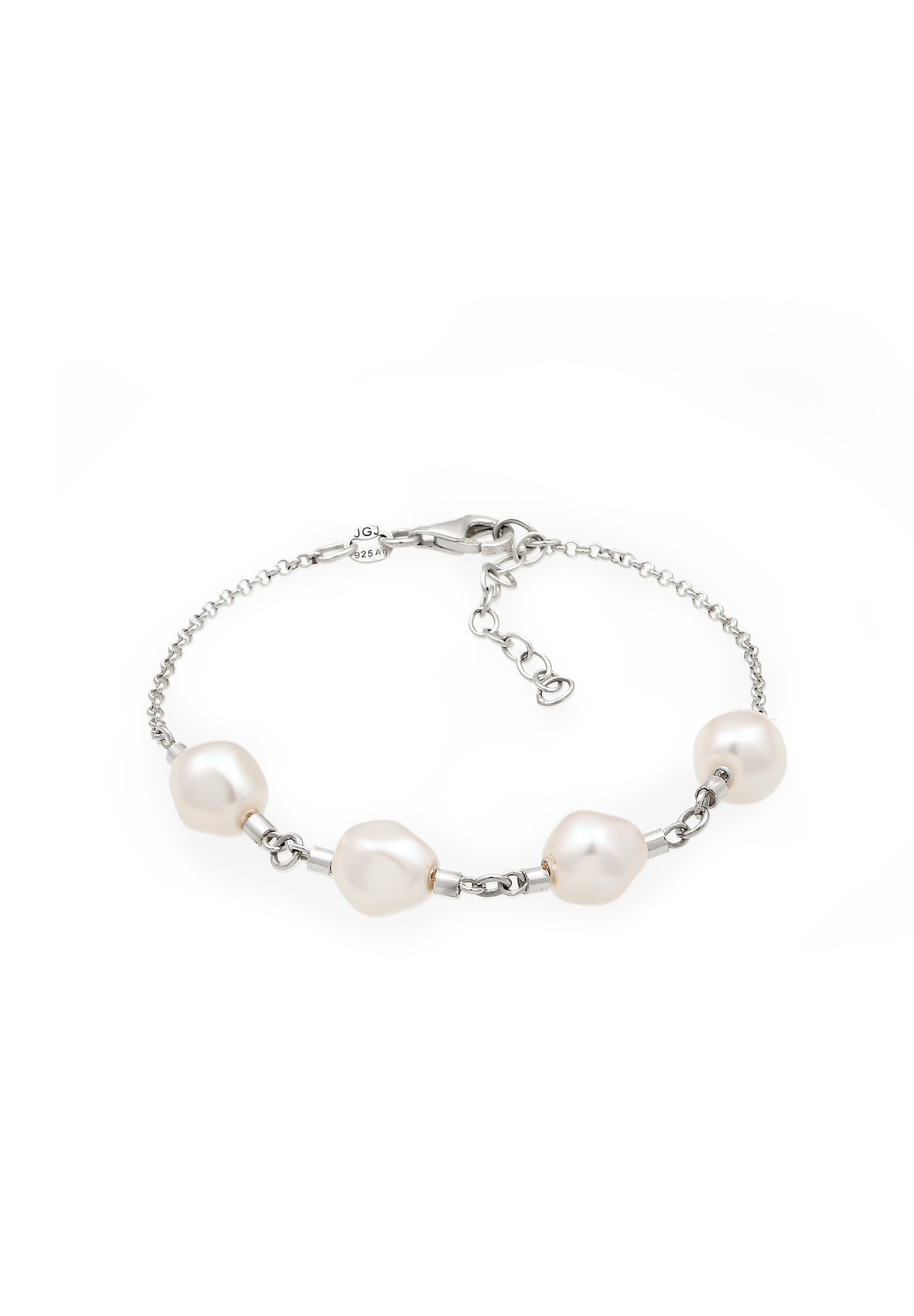 Elli Armkette »Armband Armband mit Swarovski® Perlen Weiß 925 Sterling Silber«