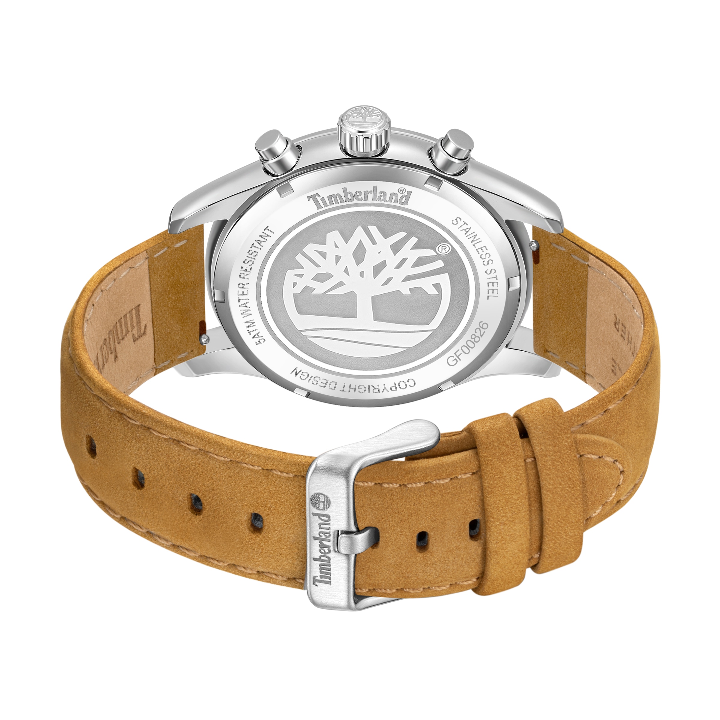 Timberland Multifunktionsuhr »ASHMONT« Quarzuhr, Armbanduhr, Herrenuhr, Lederarmband, analog, Tag