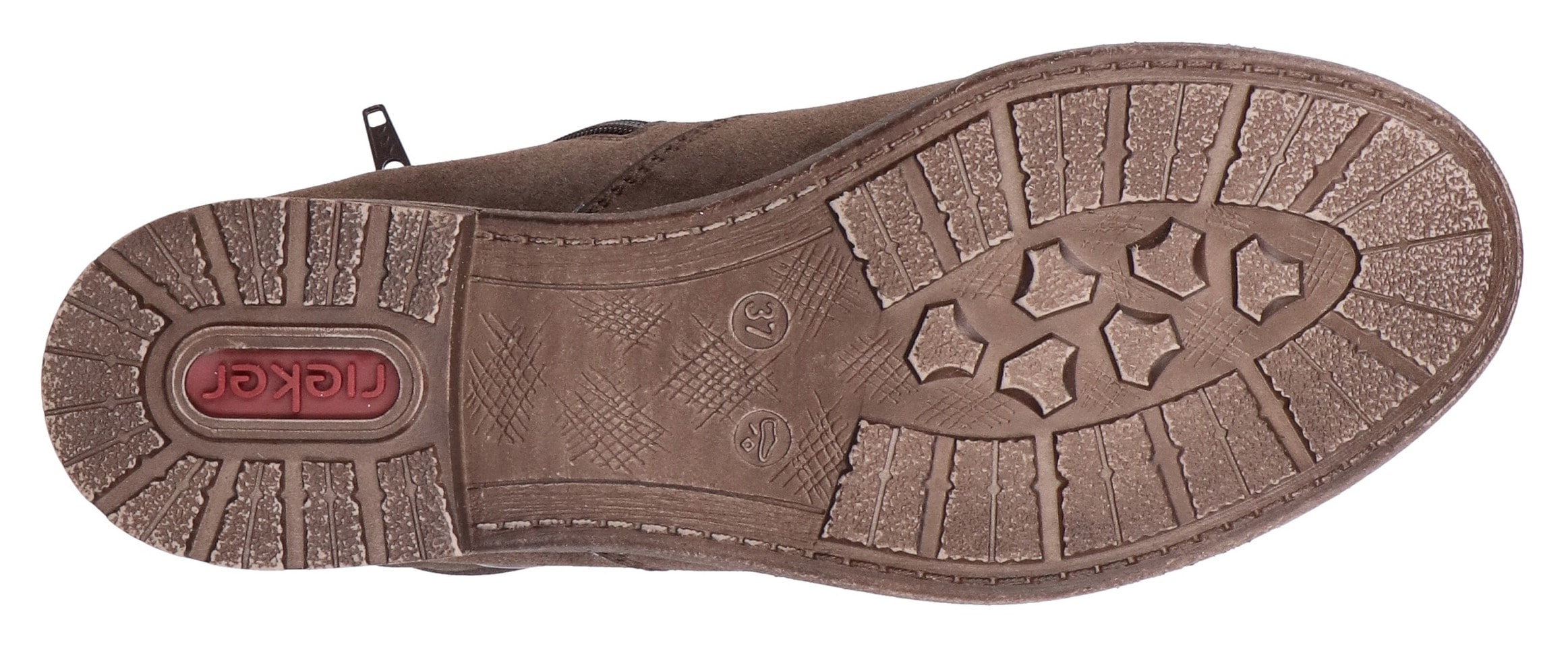 Rieker Stiefelette  Boots, Blockabsatz, slouchy Schaft und Innenreißverschluss