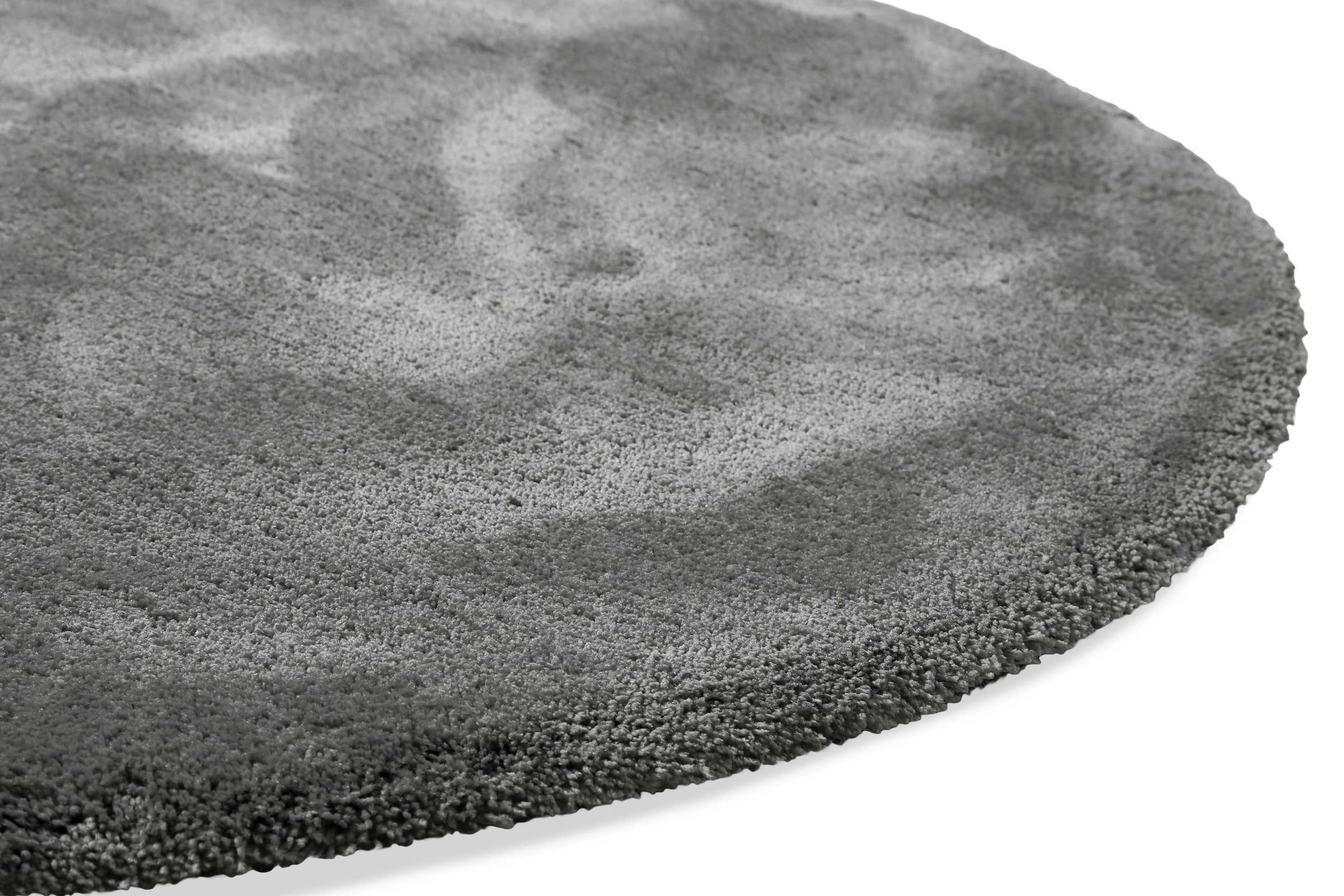 Wecon home Basics Teppich »Emilia« rund 25 mm Höhe Hochflorteppich, getuftet, modern, einfarbig, flauschig, Wohnzimmer