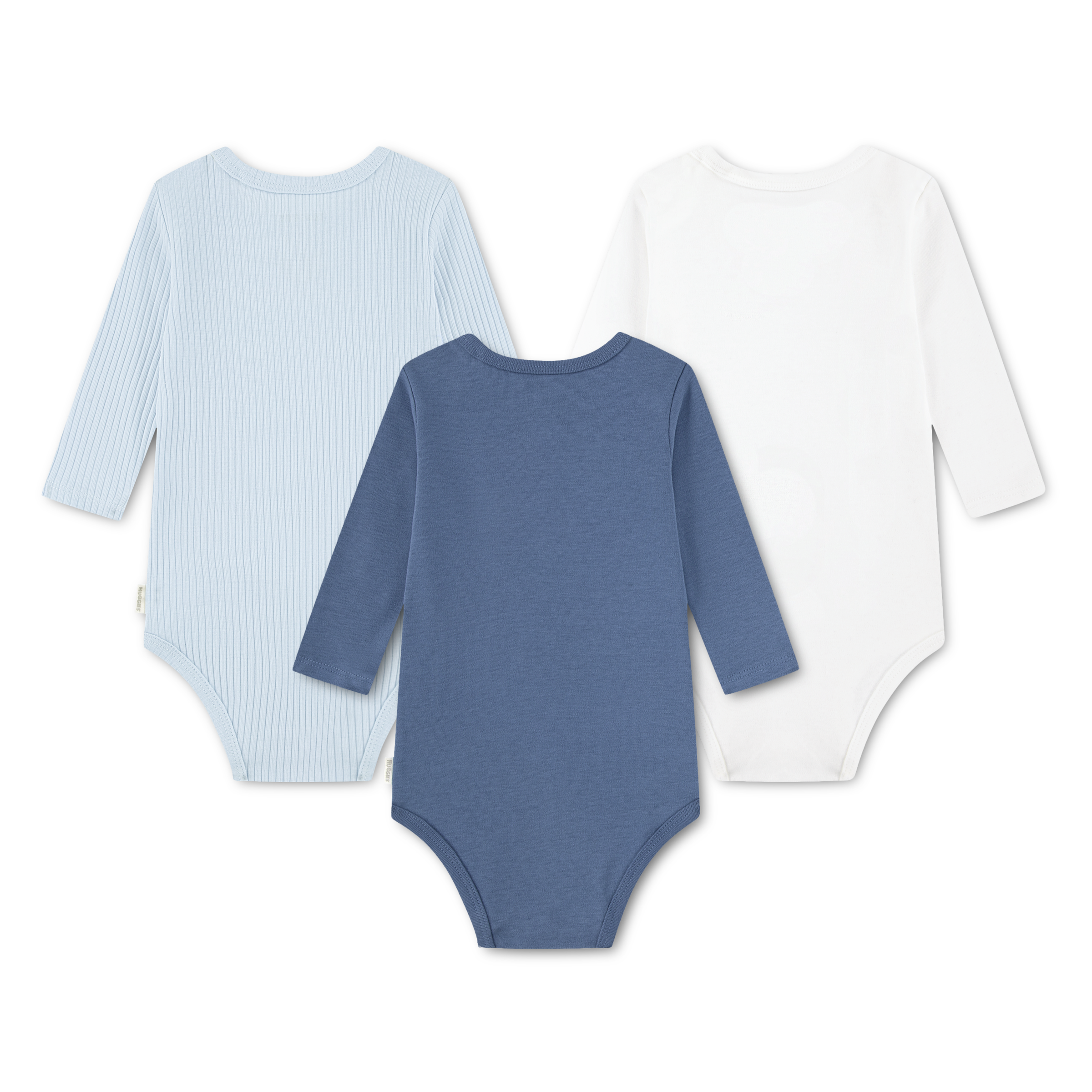 HUGGIES babywear Langarmbody »HUGB 3PK BODYSUIT« Packung, 3 Stk. 3er-Pack, in Ripp-Optik