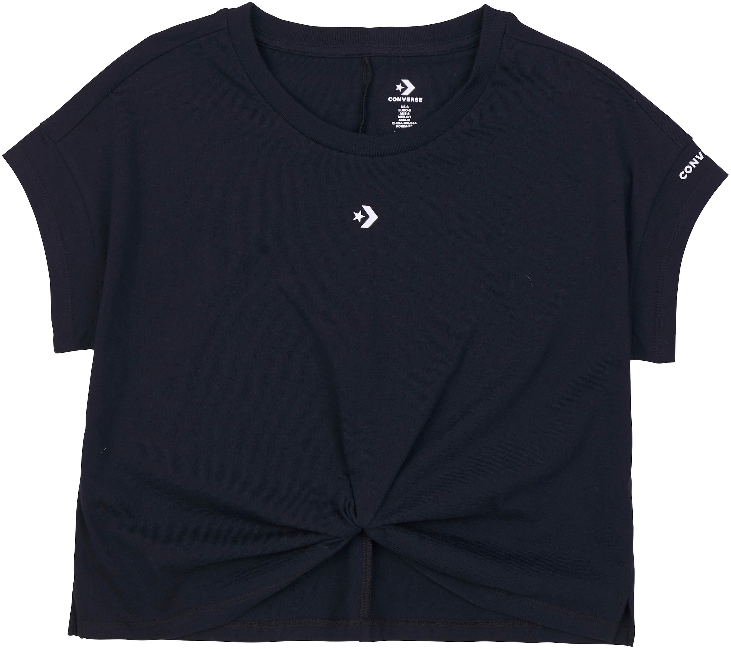 Converse T-Shirt »WOMEN\'S im OTTO Shop Online (1 CONVERSE am STAR tlg.), Saum TWIST«, Knoten CHEVRON
