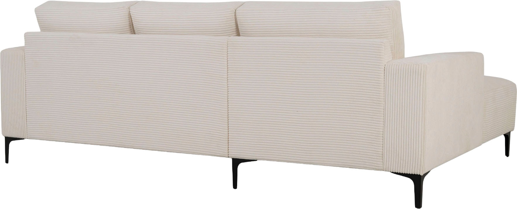Home affaire Ecksofa »Tournon L-Form, Breite 232 cm, Breitcord« Designsofa im nordischen Stil, Wellenunterfederung, Metallfüße
