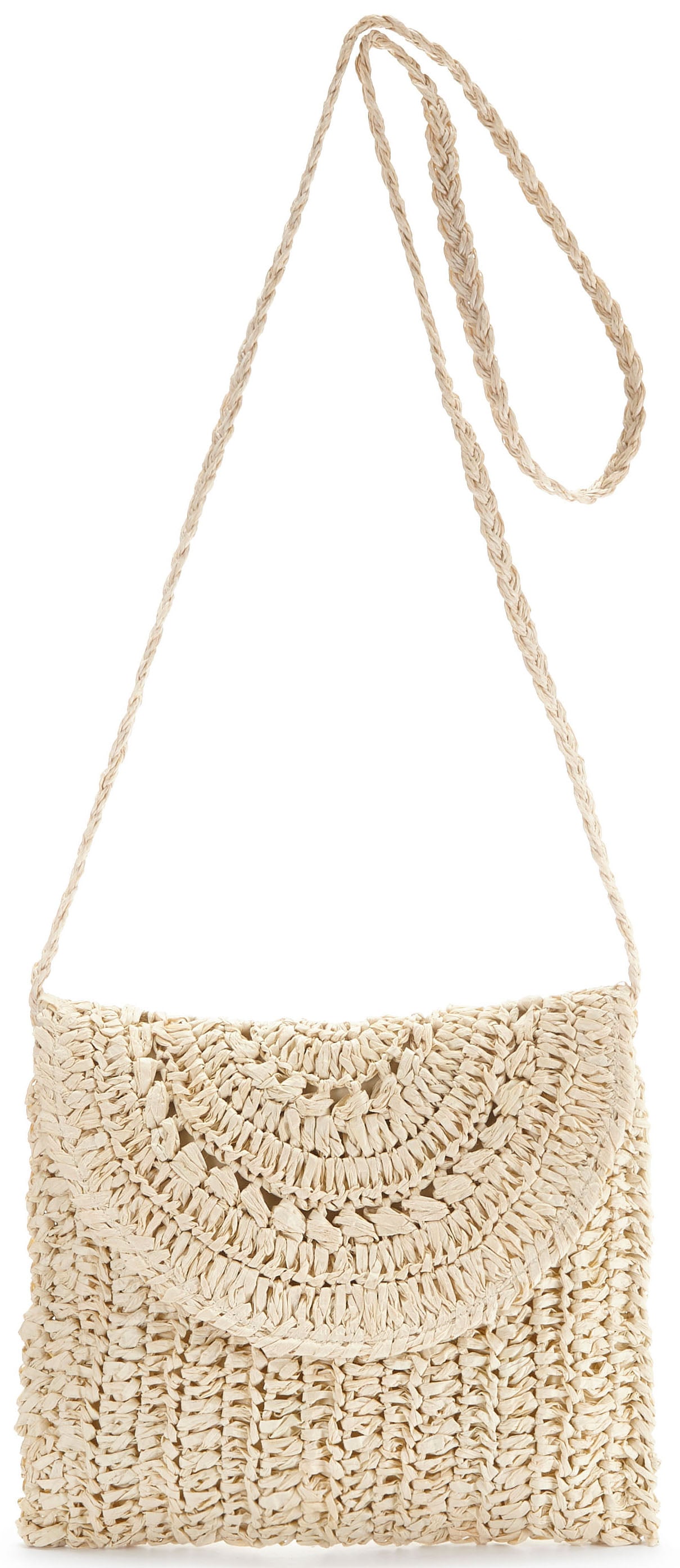 Vivance Umhängetasche »Minibag«, Strandtasche, Schultertasche, Handtasche in Bast-Optik, Crossbody Bag