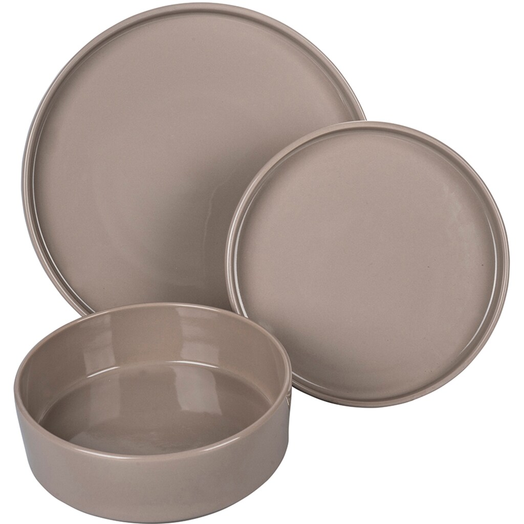 Villa d'Este Tafelservice »Gourmet«, (Set, 12 tlg.), Geschirr, Teller Set (Speiseteller, Suppenteller, Dessertteller)