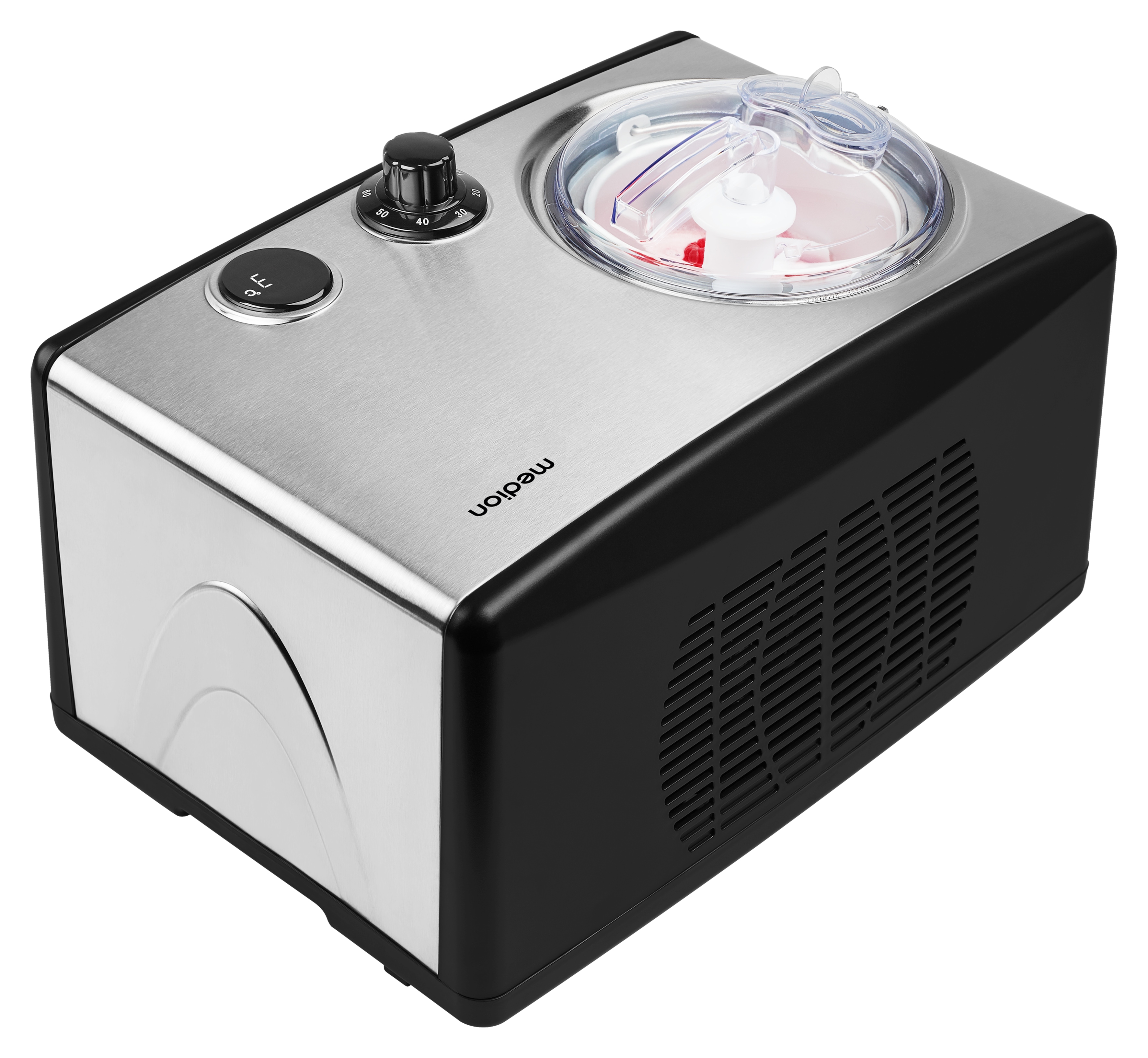 Medion Eismaschine »MD 18387, 1,5 L Kapazität (800 ml Füllmenge), integrierter Kompressor« 1,5 l 150 W geeignet für die Zubereitung von Eiscreme,...