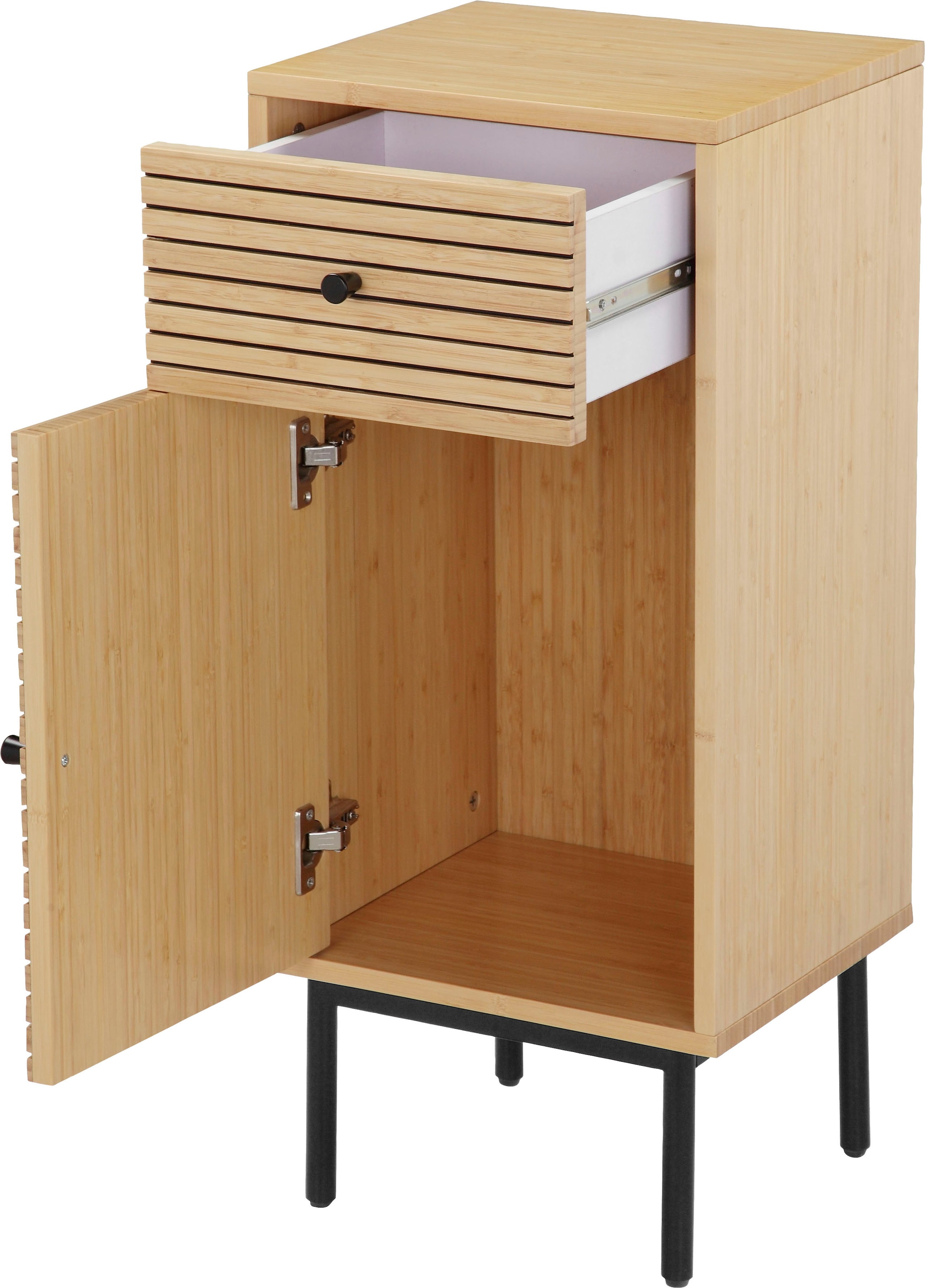 welltime Unterschrank »Bali WC Schrank fürs Badezimmer«, Badschrank Standschrank aus Bambus mit Auszug und Tür