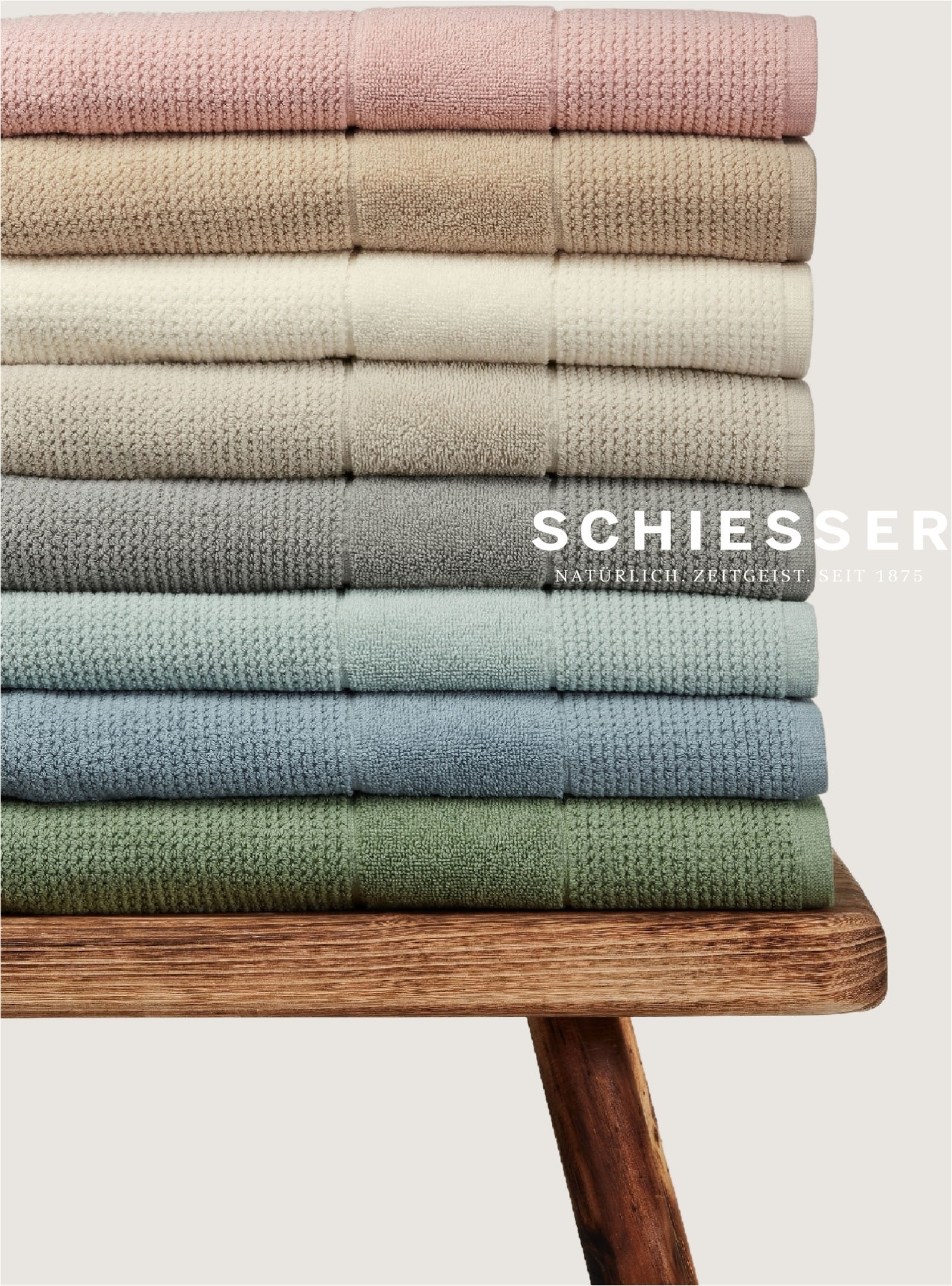 Schiesser Saunatuch »Turin in angesagter Reiskornoptik« Made in Green