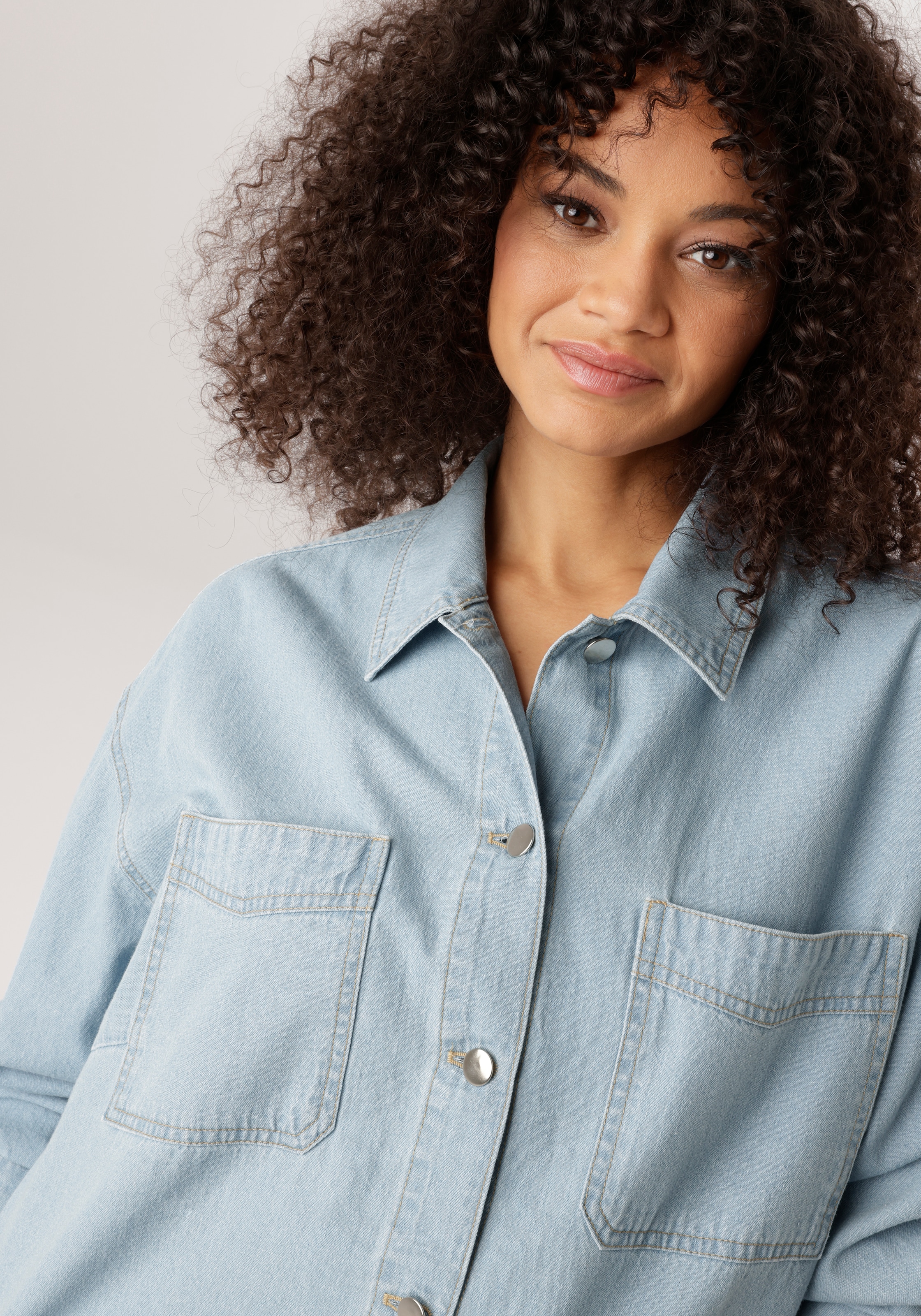 Aniston PLUS Jeansbluse großzügig geschnitten - NEUE KOLLEKTION