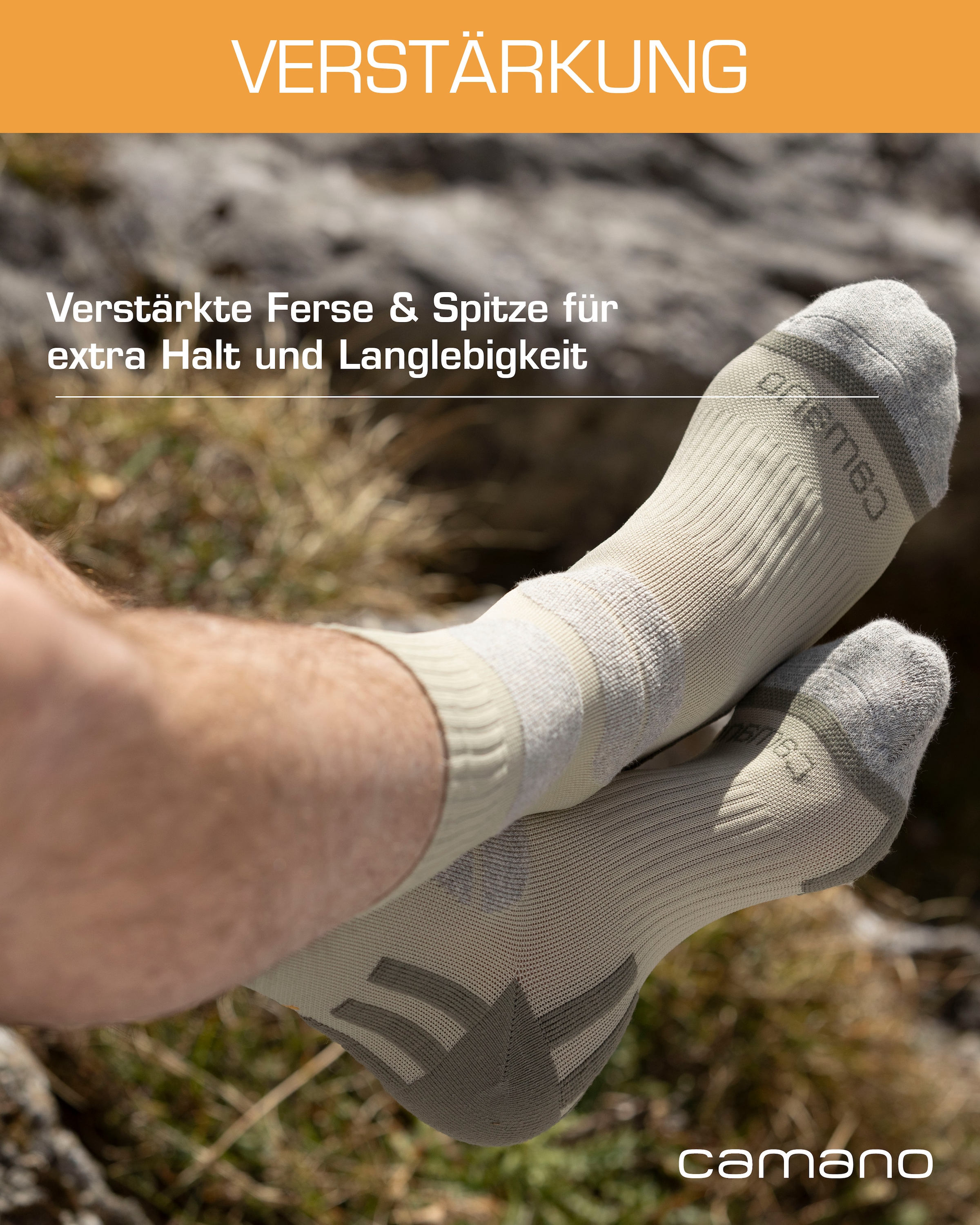 Camano Wandersocken »Function« 4 Paar, 4 Stk. tlg. mit Fußgewölbe-Stütze