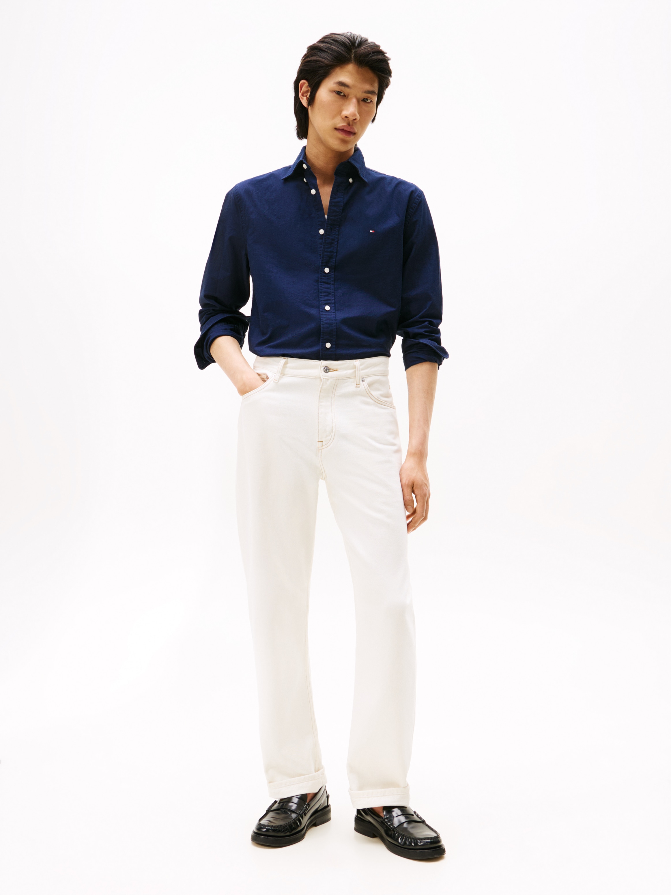 Tommy Hilfiger Langarmhemd »SOLID HERITAGE OXFORD RF SHIRT«