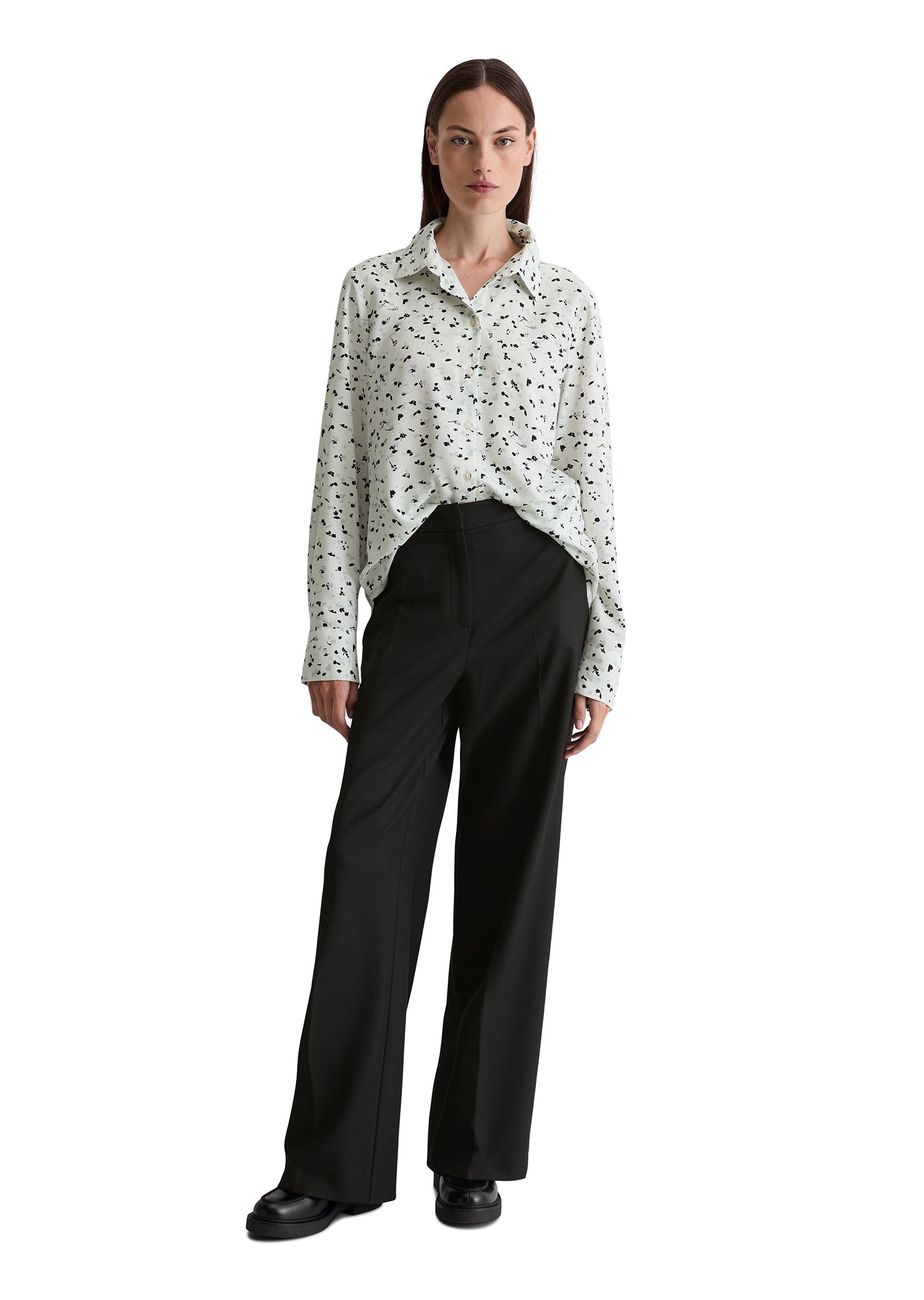 Marc O'Polo Druckbluse, Kentkragen, Regular Fit