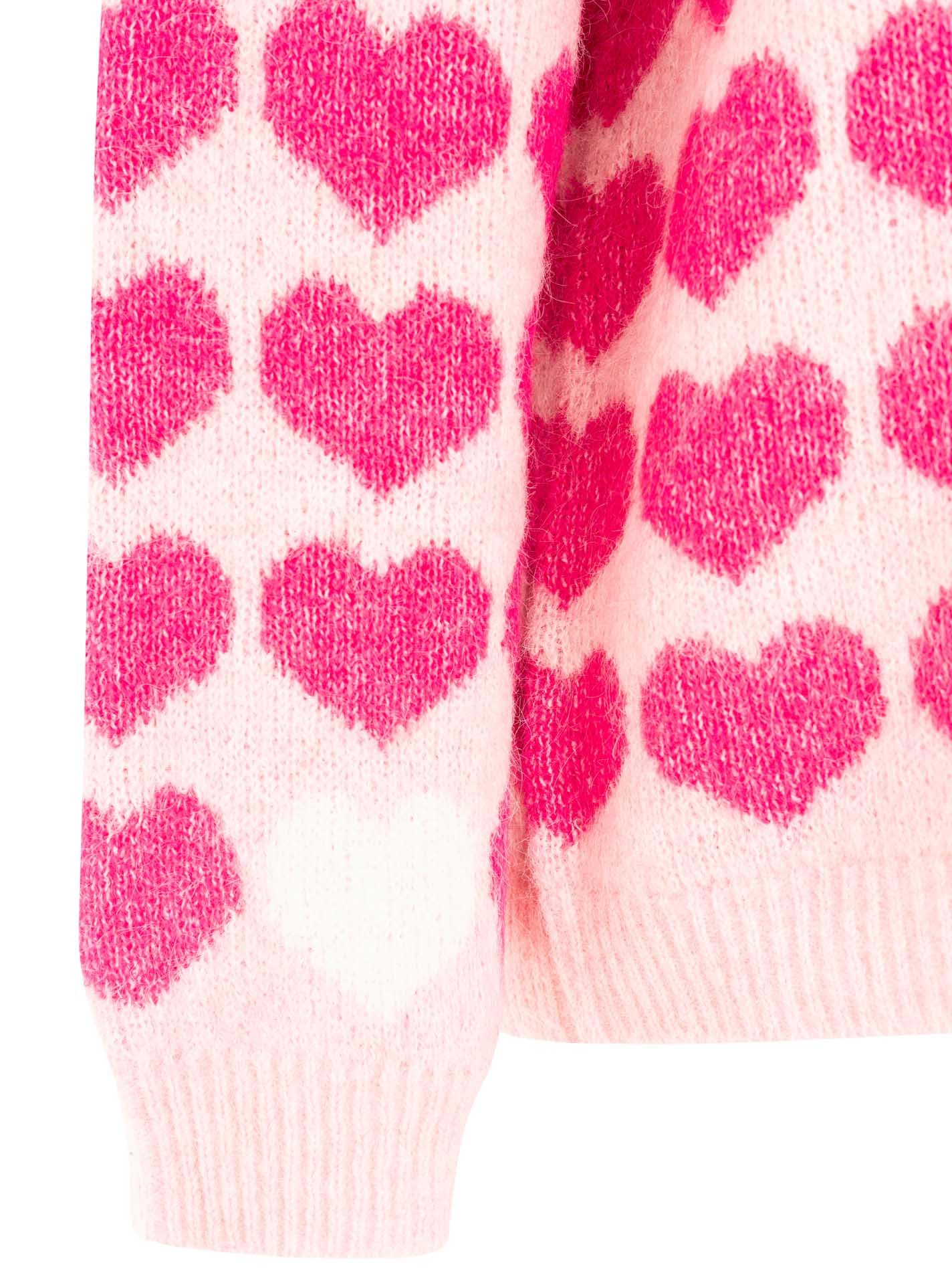 Zwillingsherz Strickpullover »"HEARTS"« oversize, Herzmuster, Rundhals, überschnittene Schultern, Strick
