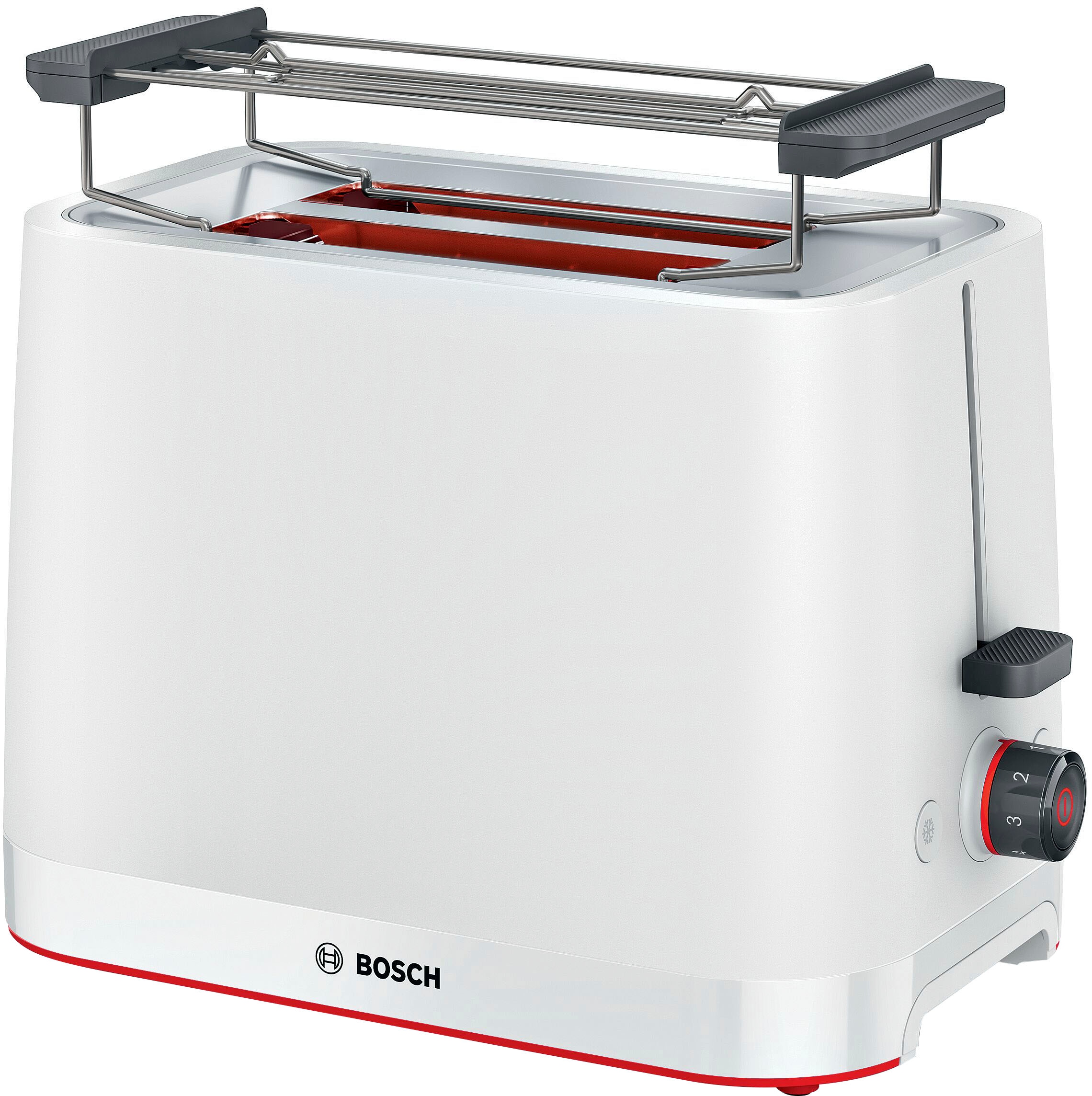 BOSCH Toaster »MyMoment TAT3M121«, 2 Schlitze, für 2 Scheiben, 950 W,  entnehmbarer Brötchenaufsatz, Auftaufunktion, Brotzentrierung, AutoOff  bestellen bei OTTO