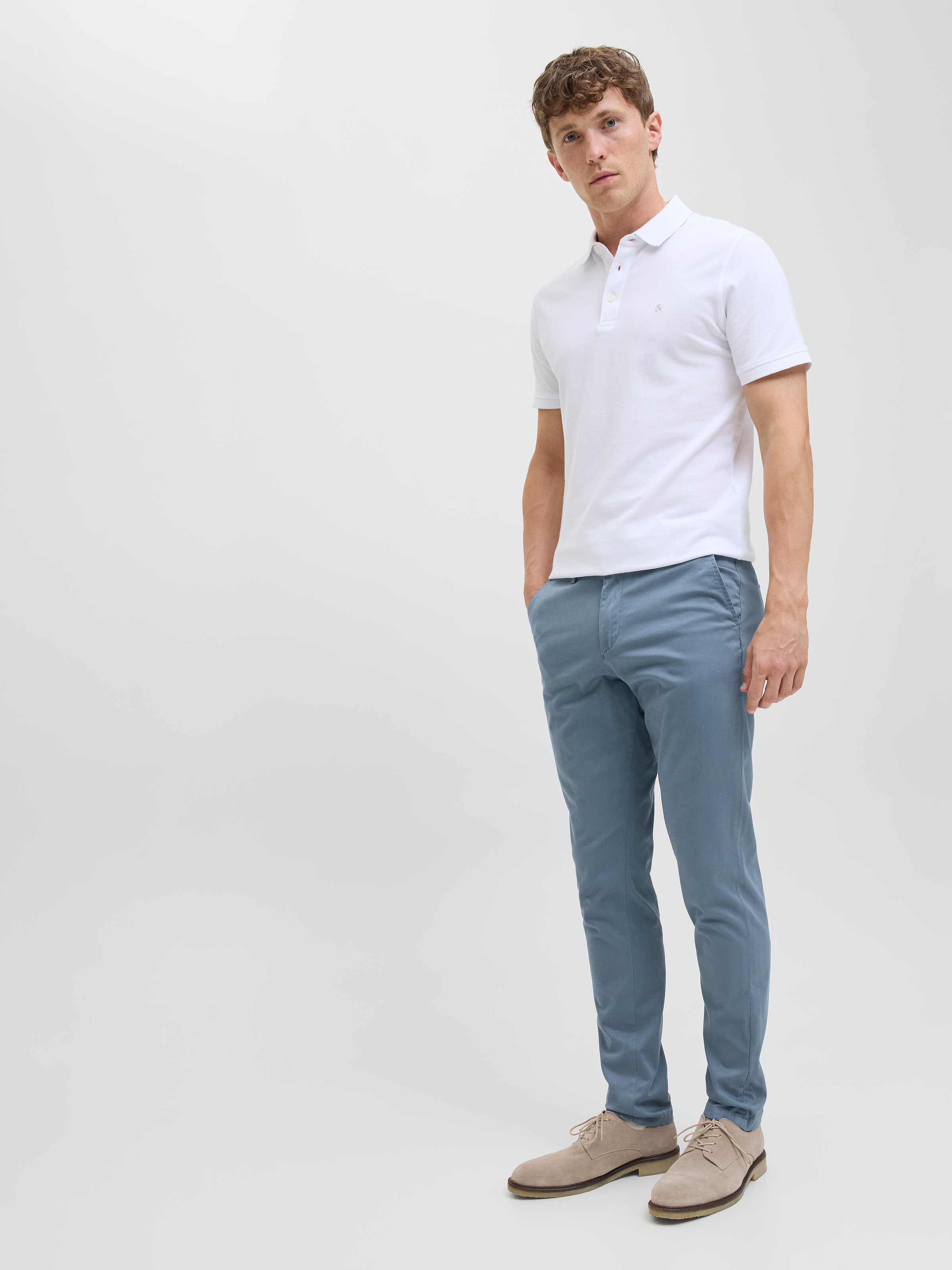 Jack & Jones Chinos »JPSTMARCO mit Stretchkomfort und schmalem Bein«, unifarben, modisch, slim fit, Baumwollmischung
