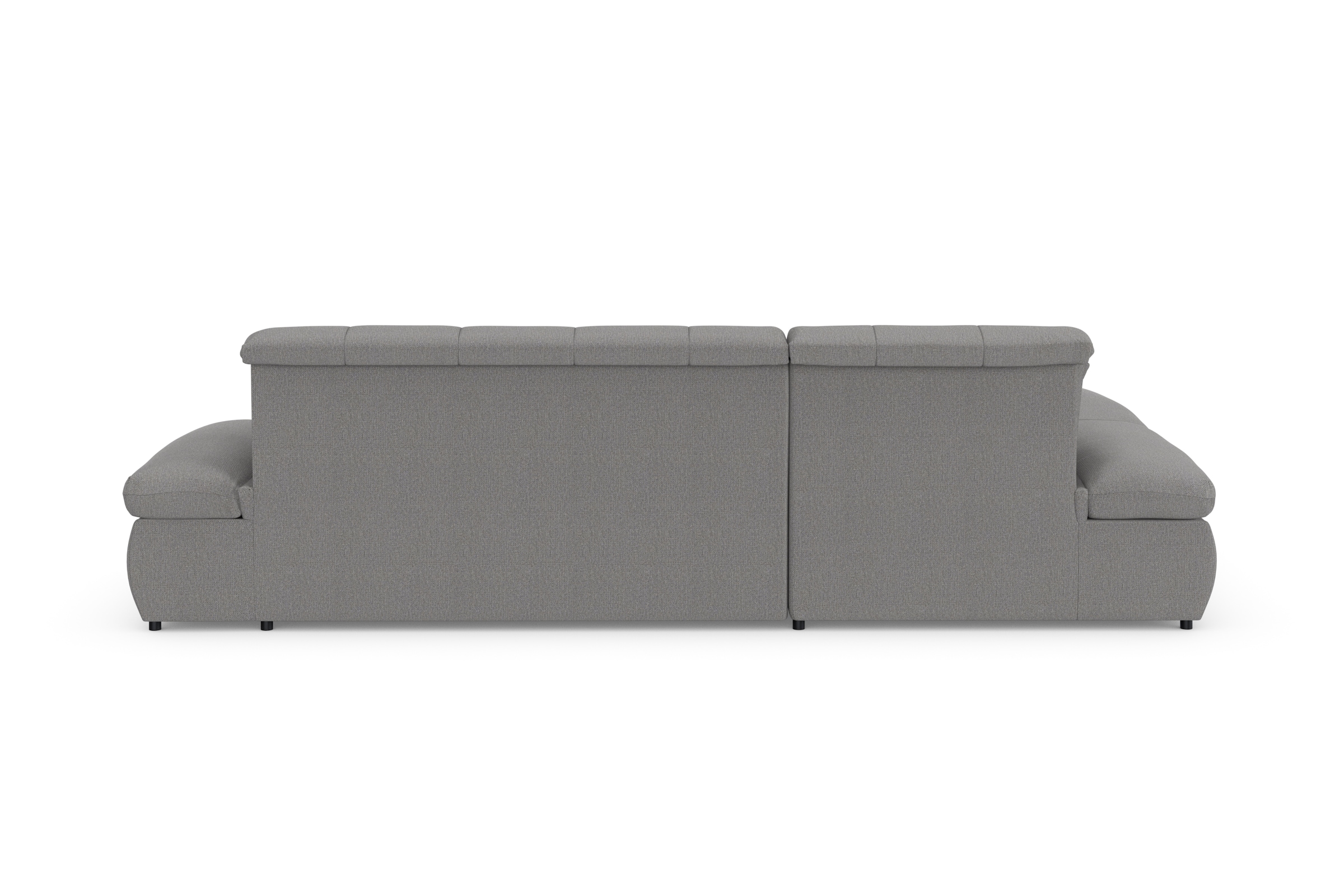 DOMO collection Ecksofa »Moric, L-Form, XXL-Sofa - Breite 300cm«, wahlweise mit Bettfunktion und Armteilverstellung, dunkelgrau