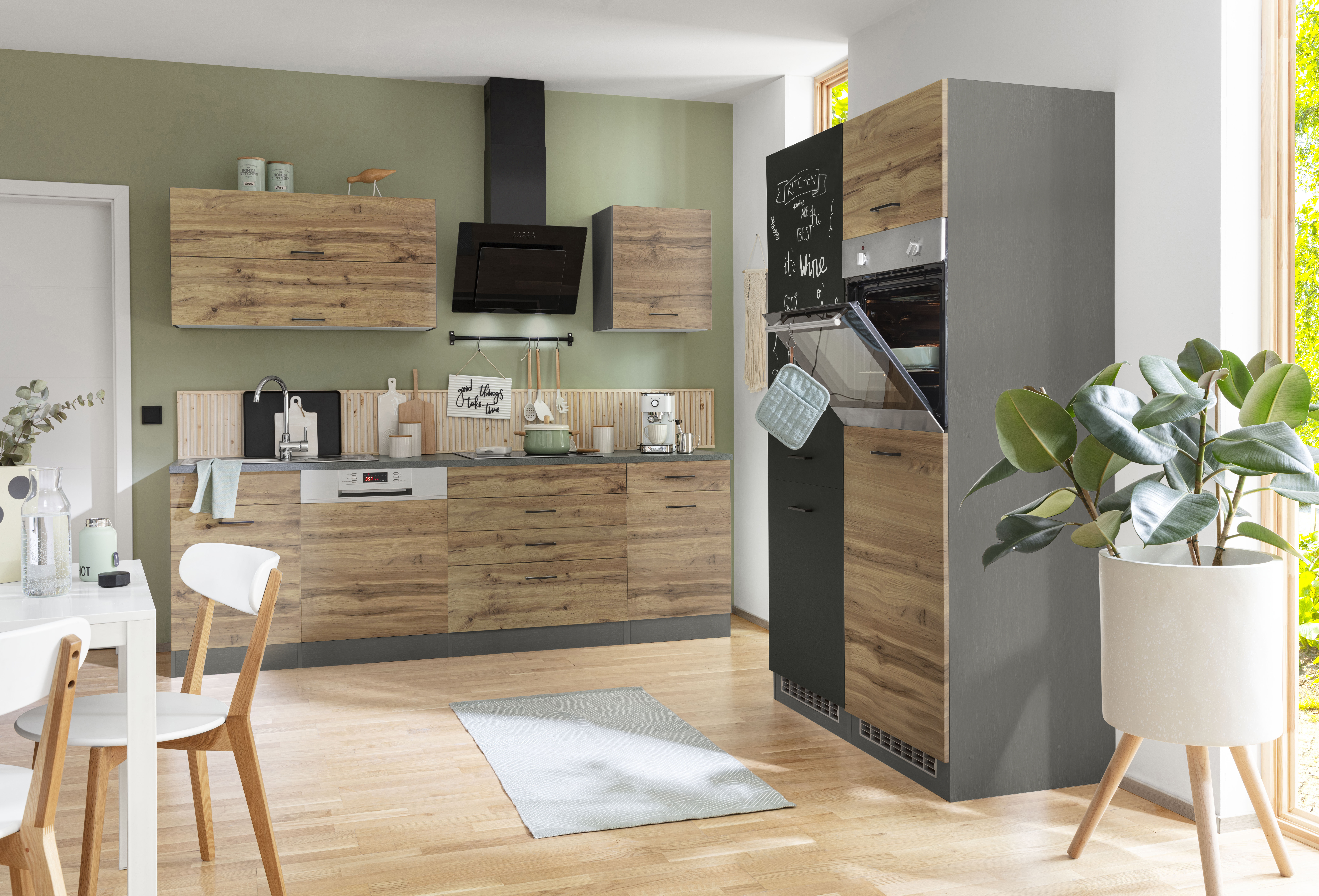 KOCHSTATION Küchenzeile »KS-Trier«, mit E-Geräten, Breite 360 cm