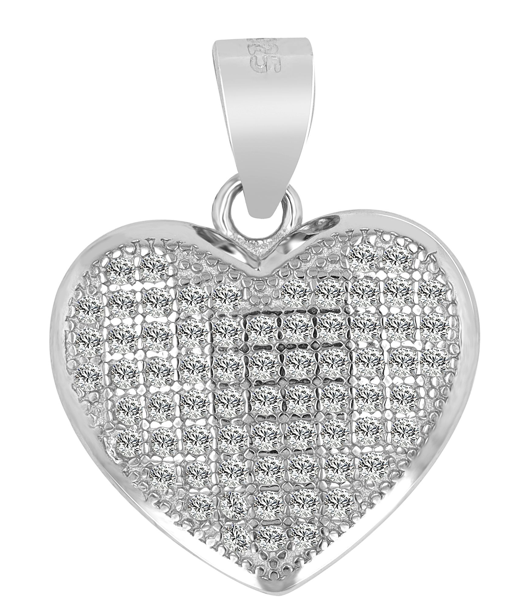 Adelia´s Herzanhänger »Damen Anhänger ¿ Herz Herzanhänger aus 925 Silber mit Zirkonia«