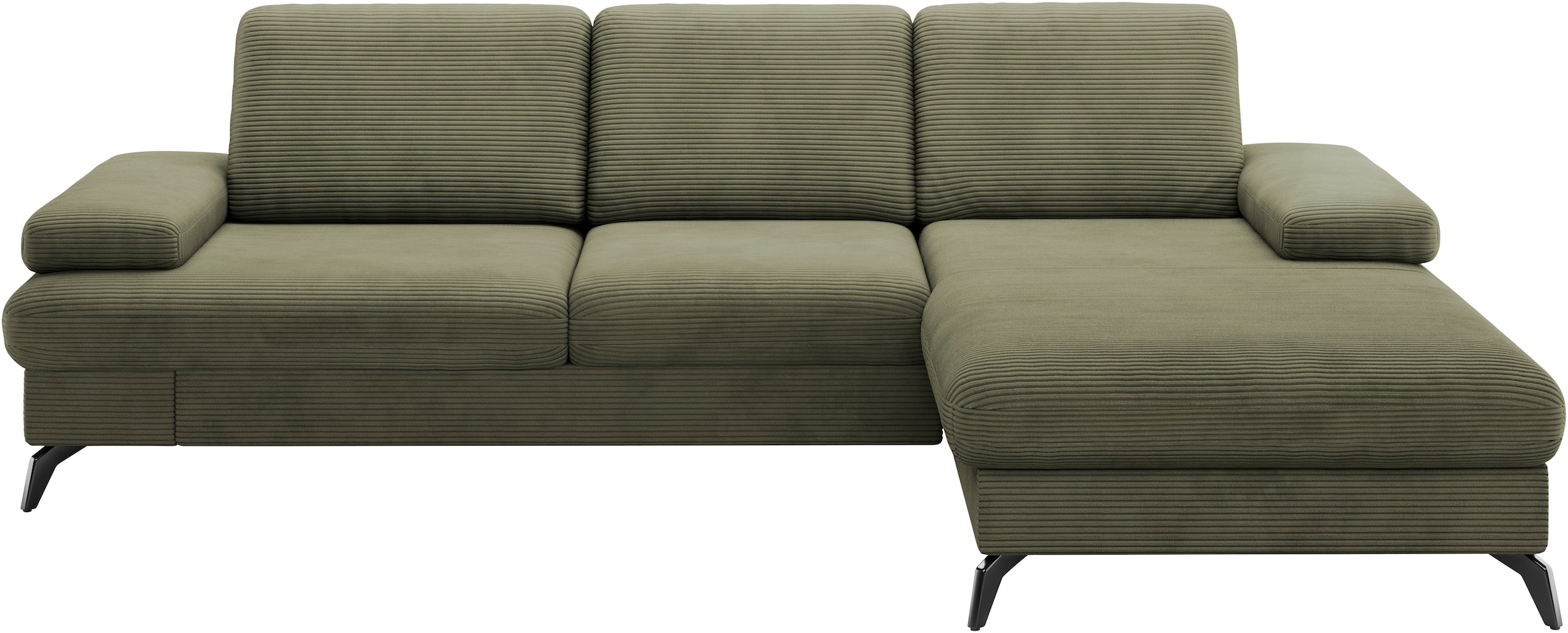 sit&more Ecksofa »Morris Jubi L-Form, B: 247 cm«, mit Armteilfunktion & 1 Zierkissen, optional Bettfunktion