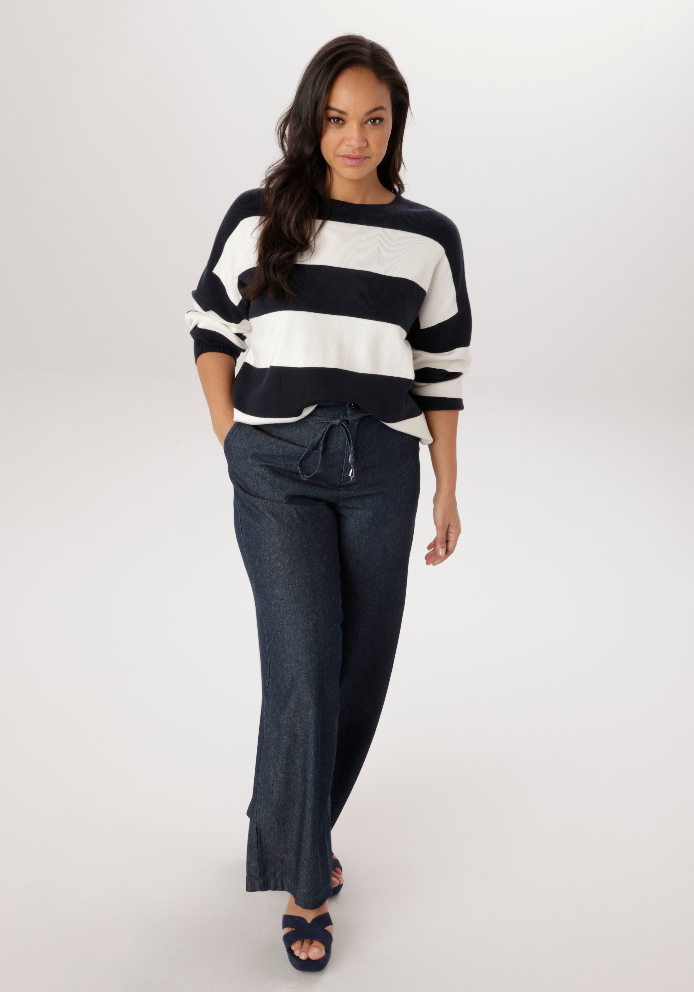 Aniston PLUS Weite Jeans mit elastischen Bund - NEUE KOLLEKTION