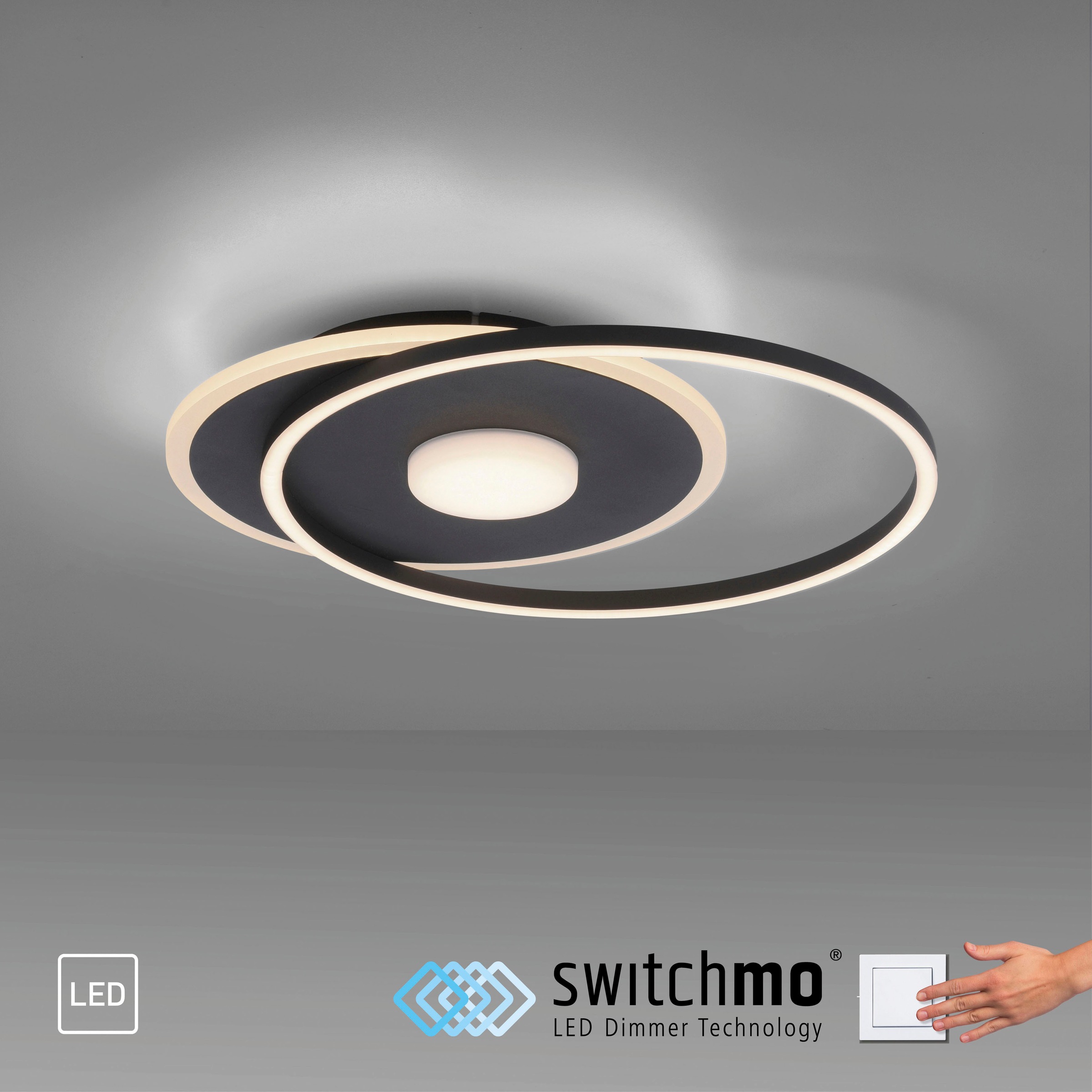 JUST LIGHT LED Deckenleuchte »DOMINO«, 1 flammig, Leuchtmittel LED-Board | LED fest integriert