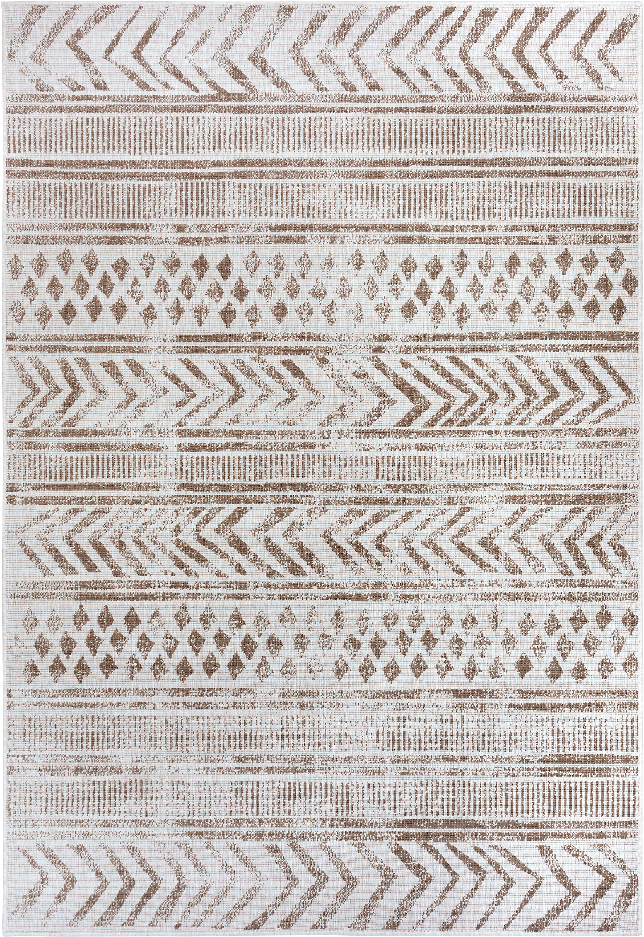 NORTHRUGS Teppich »BIRI Wendeteppich«, rechteckig, 5 mm Höhe, In-& Outdoor, Wetterfest, Balkon, Läufer, Wohnzimmer, Wasserfest, Boho