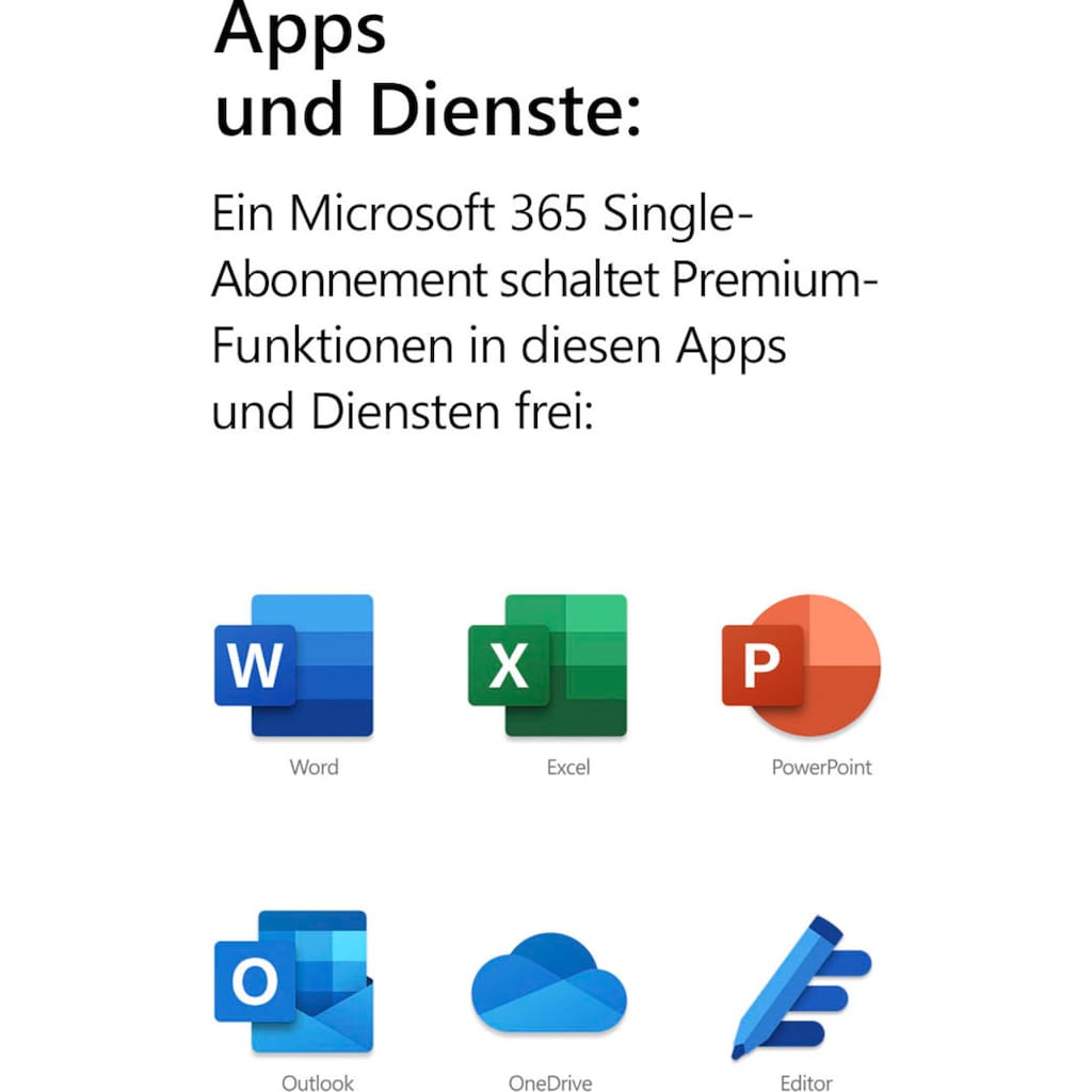 Microsoft Officeprogramm »original Microsoft 365 Single für 1 Person«, (1 St.)