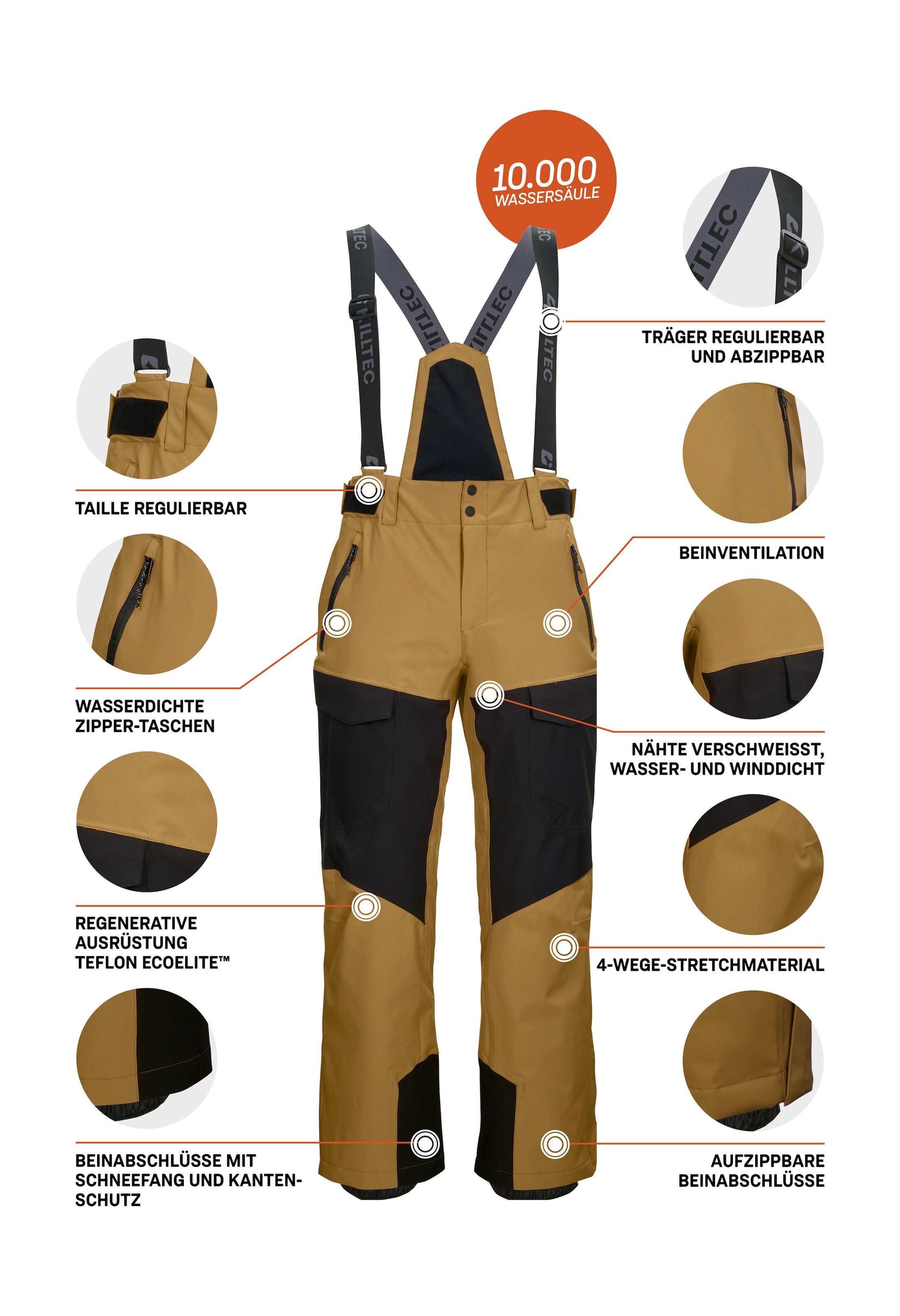 Killtec Skihose »KSW 63 MN SKI PNTS«  Wind- und wasserdichte Skihose mit 4-Wege-Stretch und Teflon EcoElite™