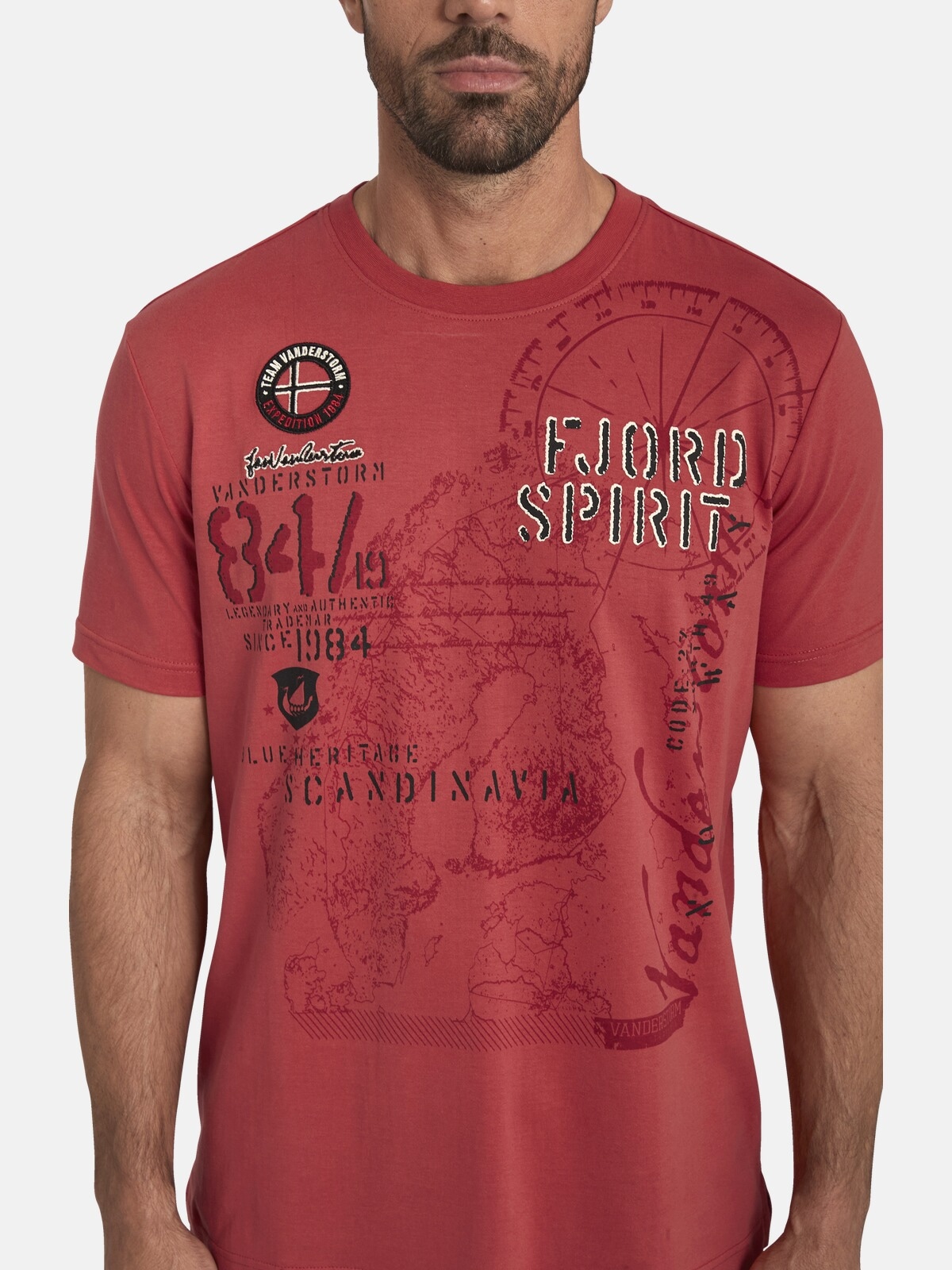 Jan Vanderstorm Rundhalsshirt »T-Shirt DOMINIK«, (1 tlg.), mit Saumschlitzen