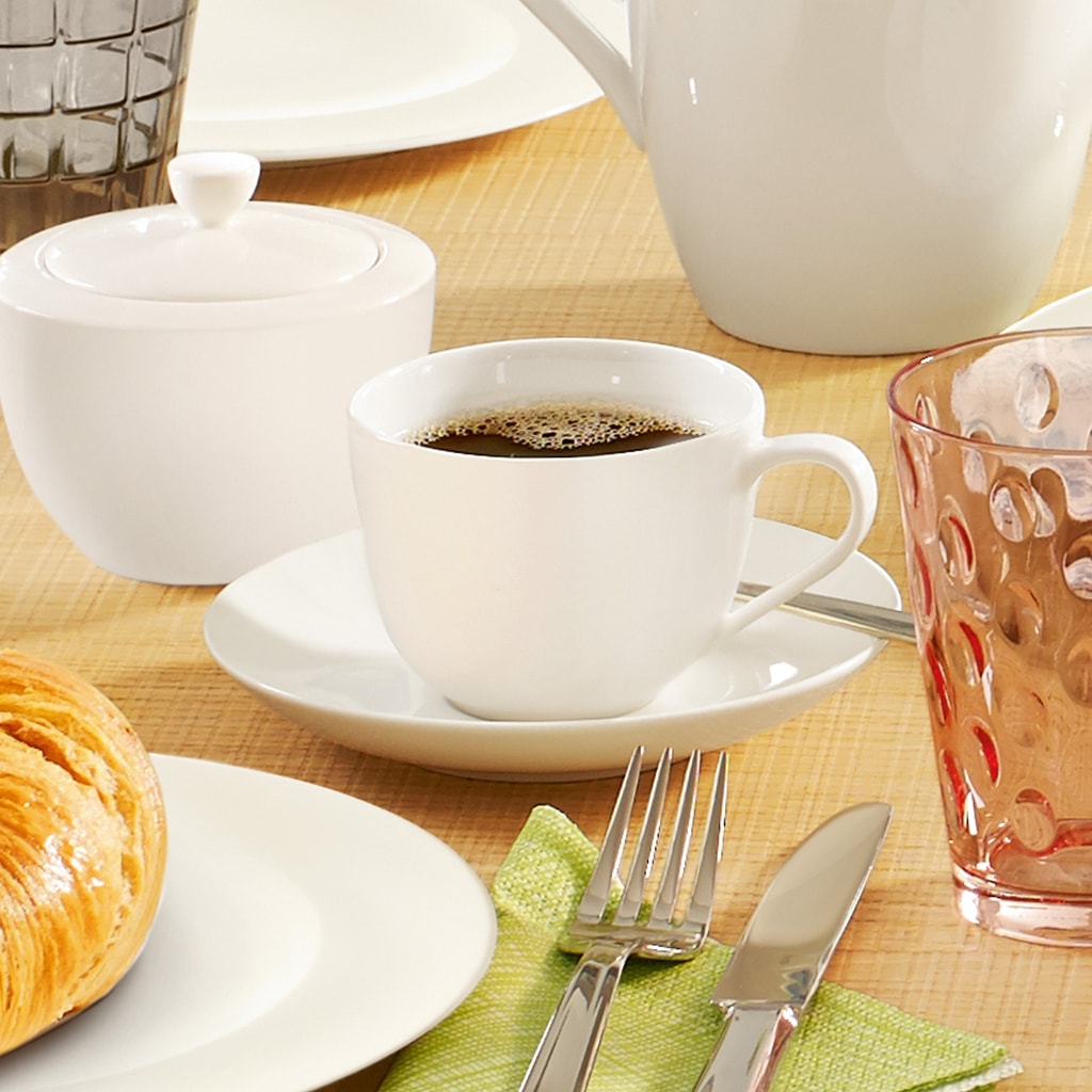 Villeroy & Boch Tasse »Kaffeetassen mit Untertassen For Me 160 ml 6er Set weiß«