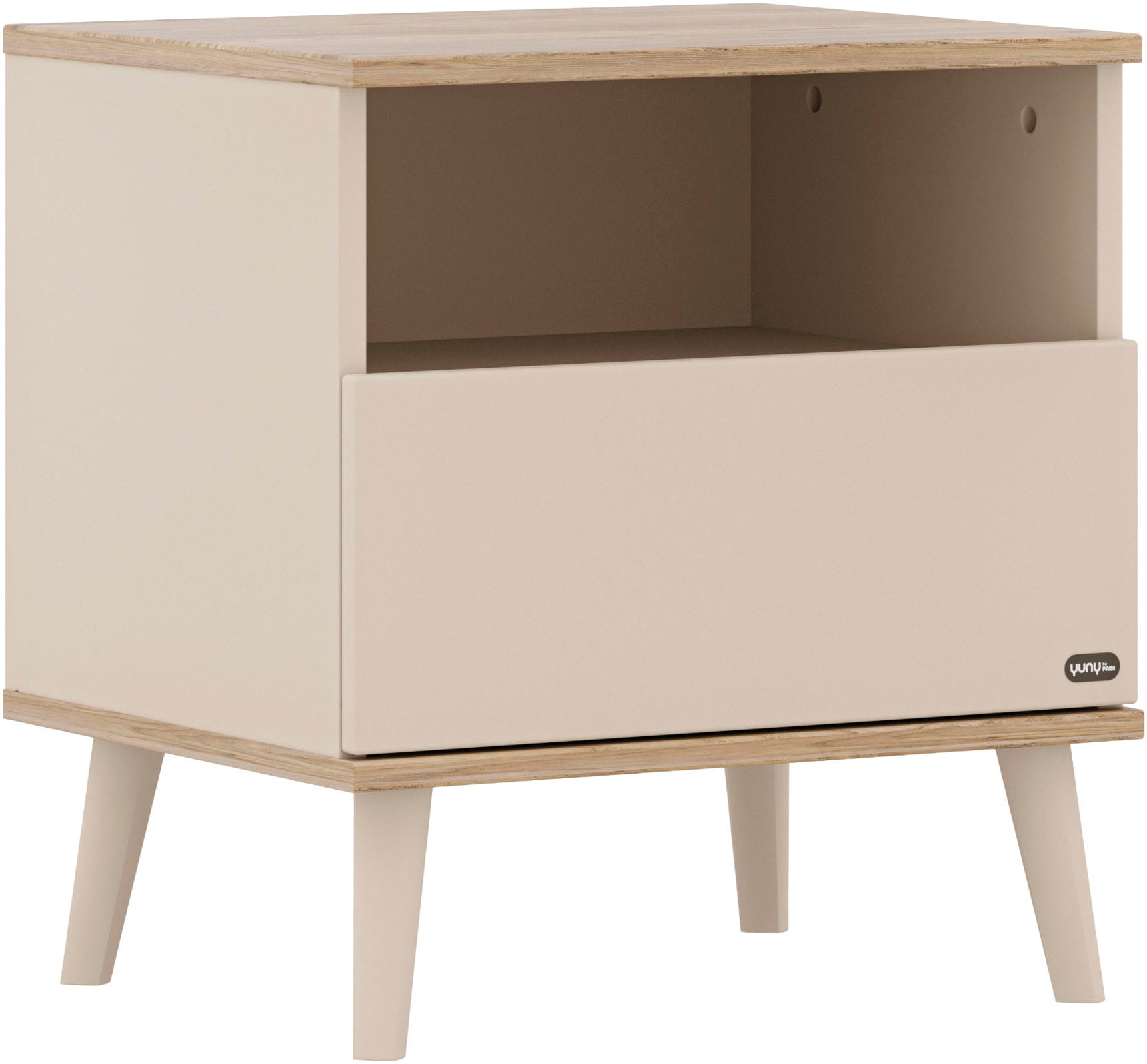 YUNY by PAIDI Nachtkommode »HAZEL in Beige, Schublade mit Soft-Close, verschiedene Ausführungen« moderner und langlebiger Nachttisch aus Holz, geprüfte Qualität