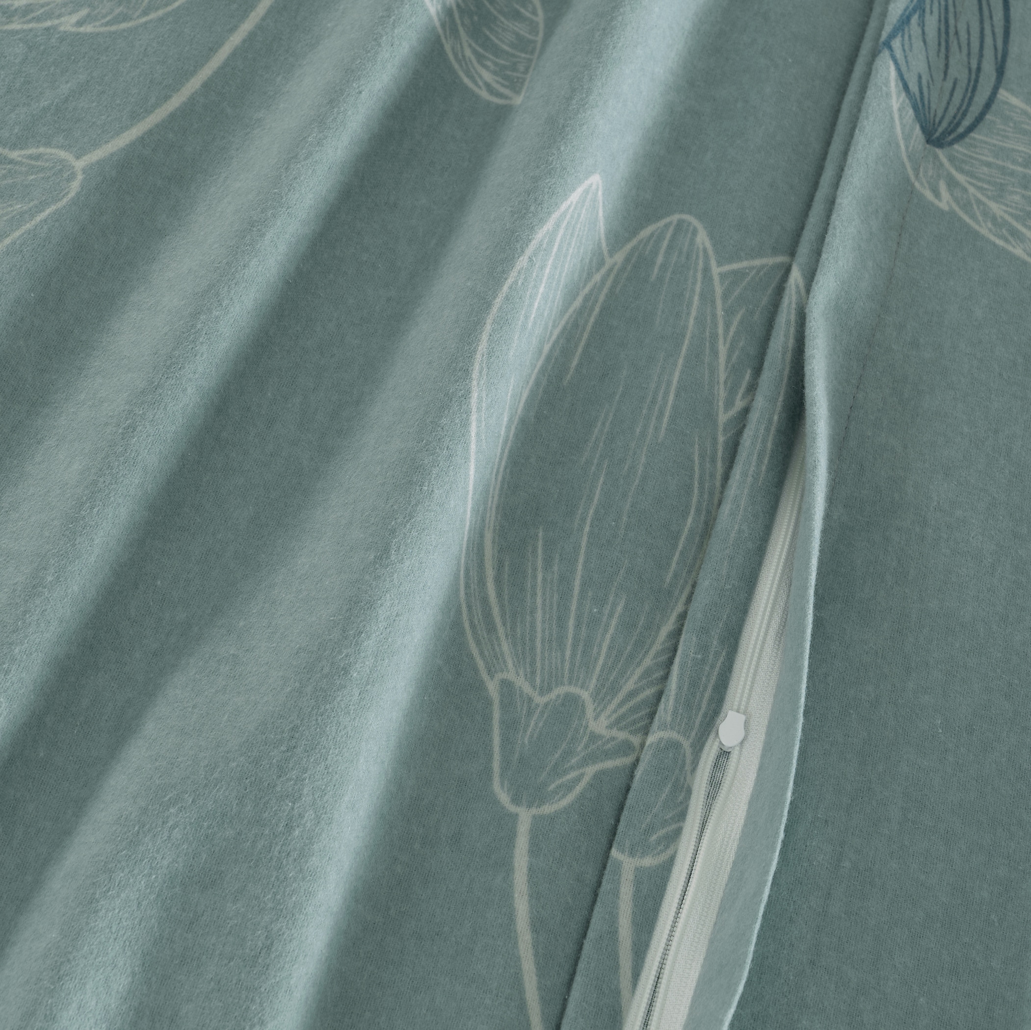 Florella Bettwäsche »»Metza petrol « Flausch-Flanell,  100% Baumwolle«