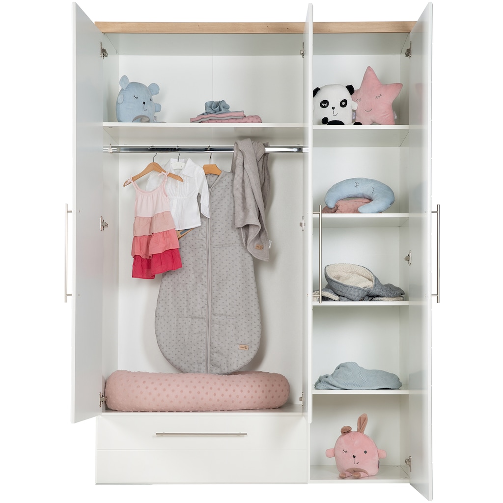 roba® Babyzimmer-Komplettset »Nele«, (Set, 3 St., Kinderbett, Schrank, Wickelkommode)