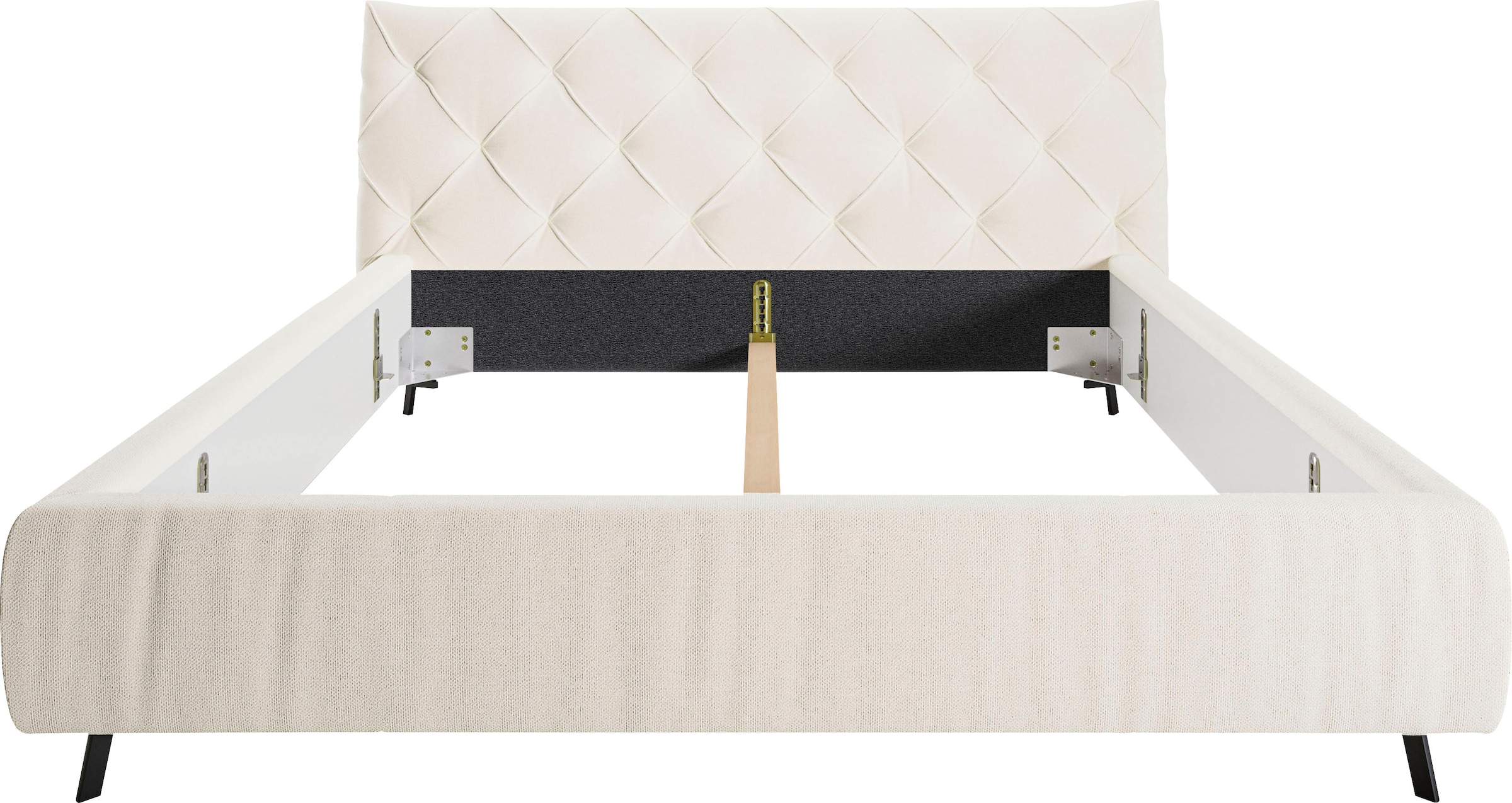 Home affaire Polsterbett »Elloree, in 4 Breiten bis 200cm, auch in Leder« Kopfteilhöhe 105 cm, belastbar bis 280 kg, auch in Überlänge 220cm