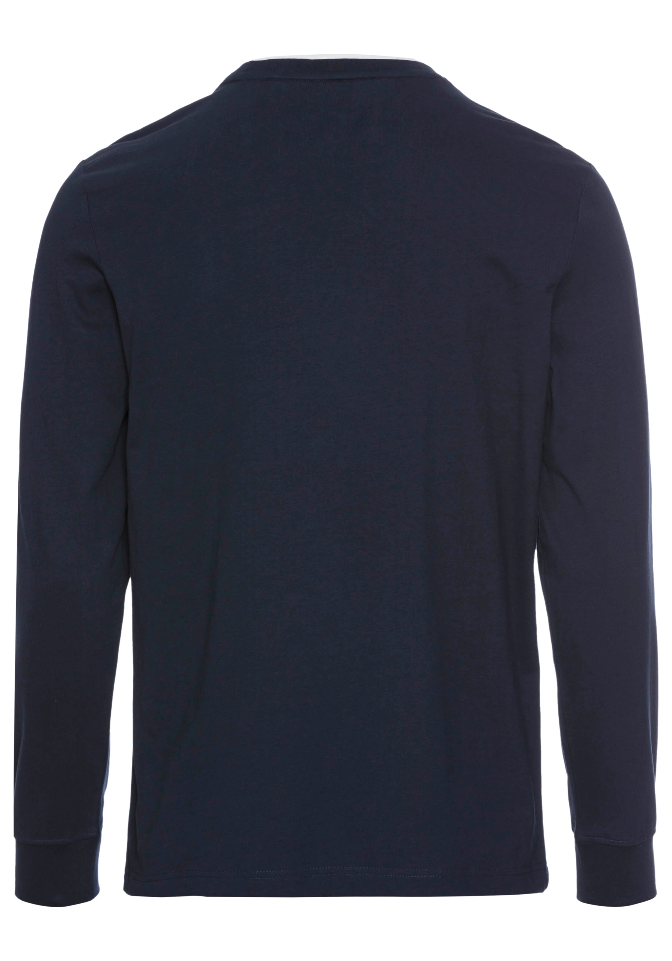 DELMAO Langarmshirt, mit modernem Print - NEUE KOLLEKTION