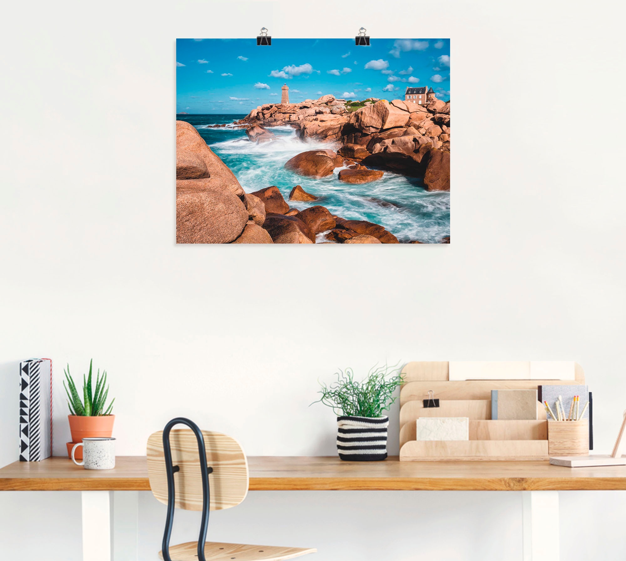 Artland Poster »Atlantikküste Bretagne bei Ploumanach« Küste 1 Stk. tlg. ohne Rahmen