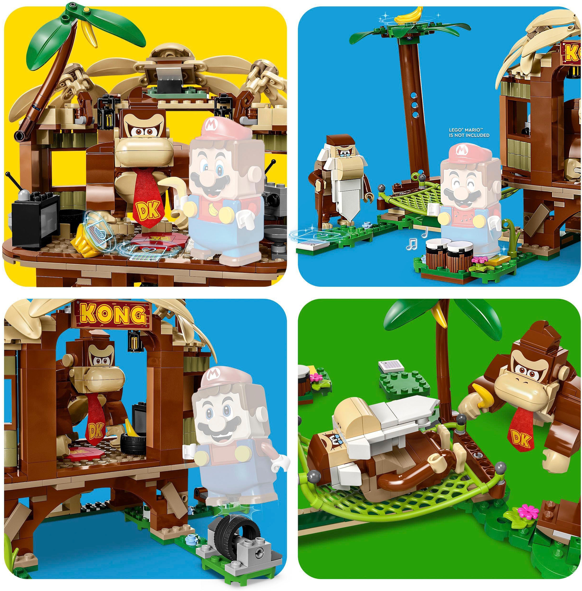 LEGO® Konstruktionsspielsteine »Donkey Kongs Baumhaus – Erweiterungsset (71424), LEGO® Super Mario«, (555 St.), Made in Europe