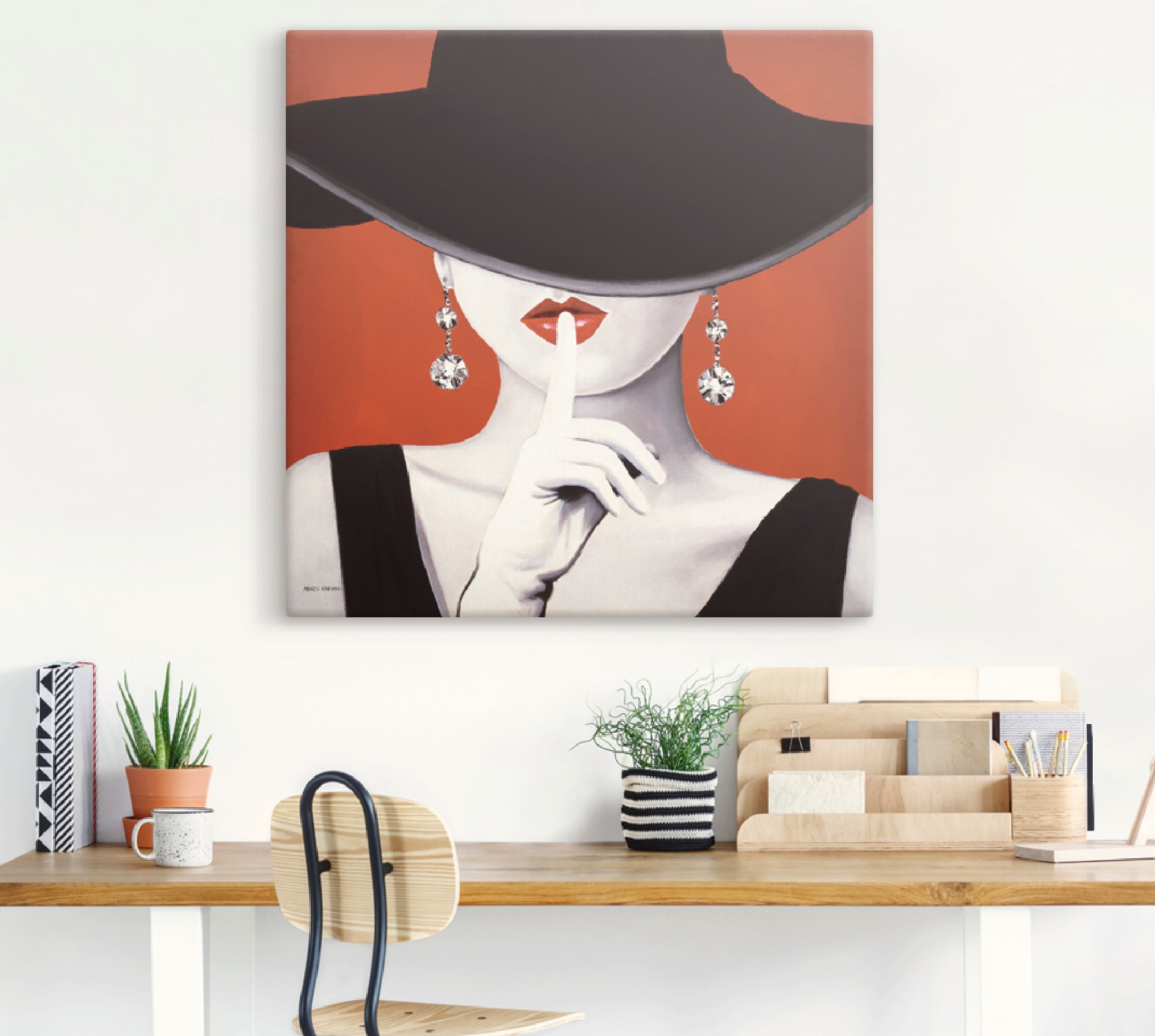 Artland Wandbild »Hut ab I«, Frau, (1 St.), als Leinwandbild, Poster, Wandaufkleber in verschied. Größen