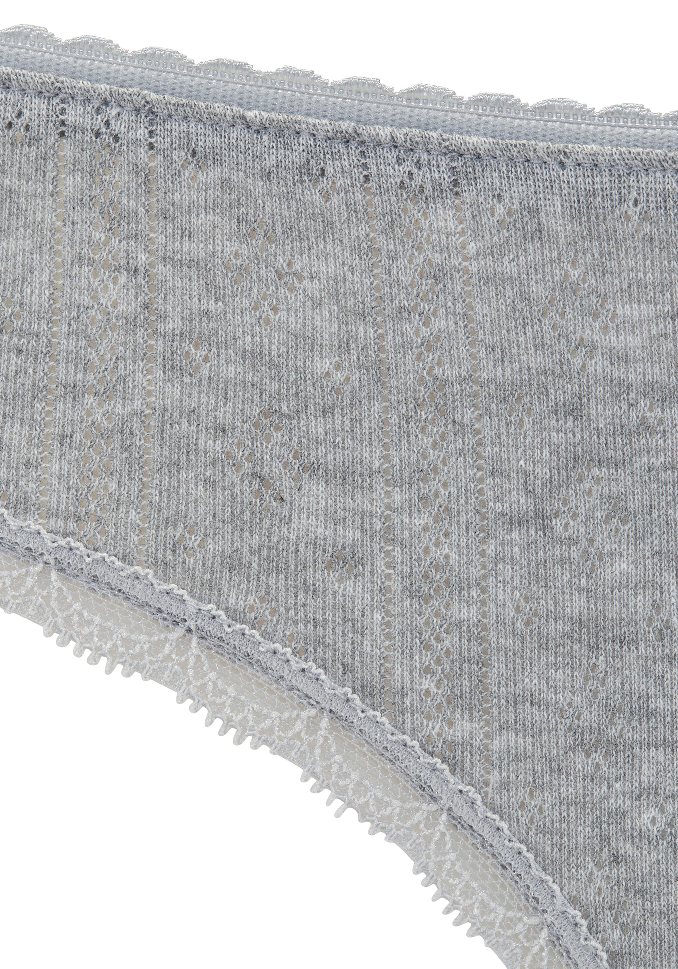 Vivance Brasilslip 3er-Pack,  aus weichem Pointelle-Strick mit Spitze