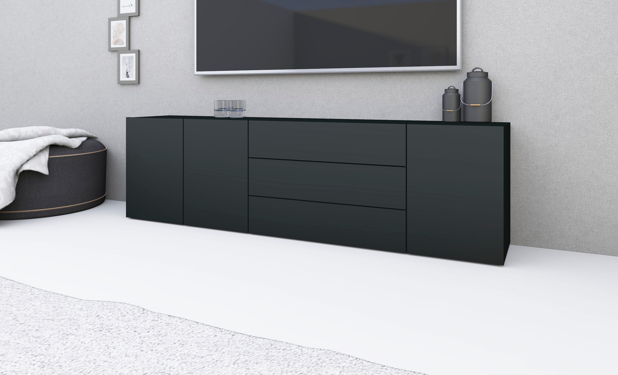 borchardt Möbel Sideboard »Sophia«, Breite 190 cm, hängend und stehend montierbar