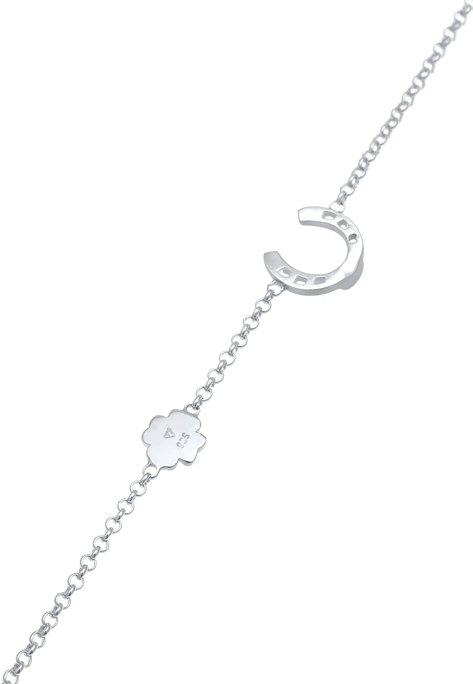 Nenalina Armkette »Armband Hufeisen Kleeblatt Glück Emaille 925 Silber«