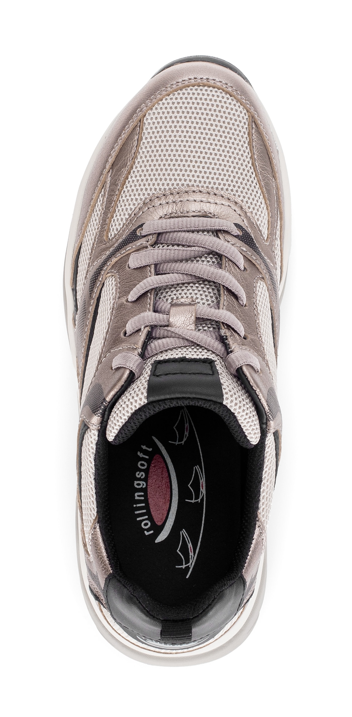 rollingsoft Keilsneaker  , Freizeitschuh, Halbschuh, Schnürschuh mit herausnehmbarem Fußbett
