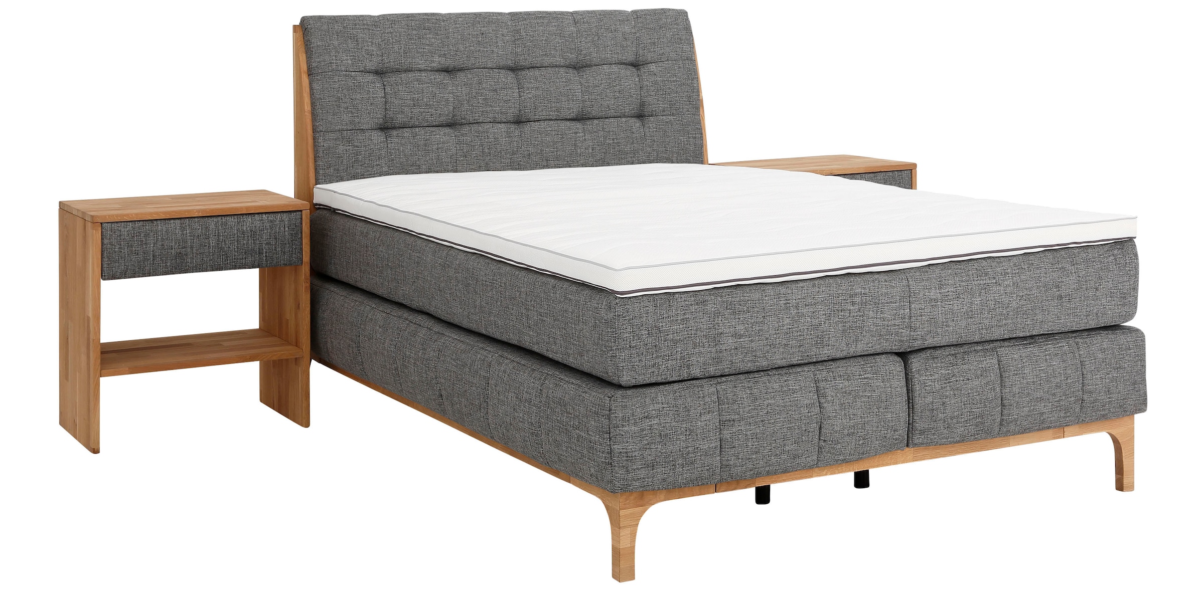 OTTO home Boxspringbett »Jelle« 5 Stk. tlg. zertifizierte, recycelte Bezugsstoffe, verschiedene Ausführungen
