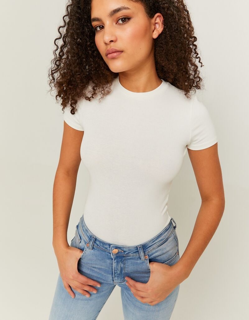 Tally Weijl Kurzarmbody »SBOCOCOSYT« Baumwollmischung, Basic, eng anliegend