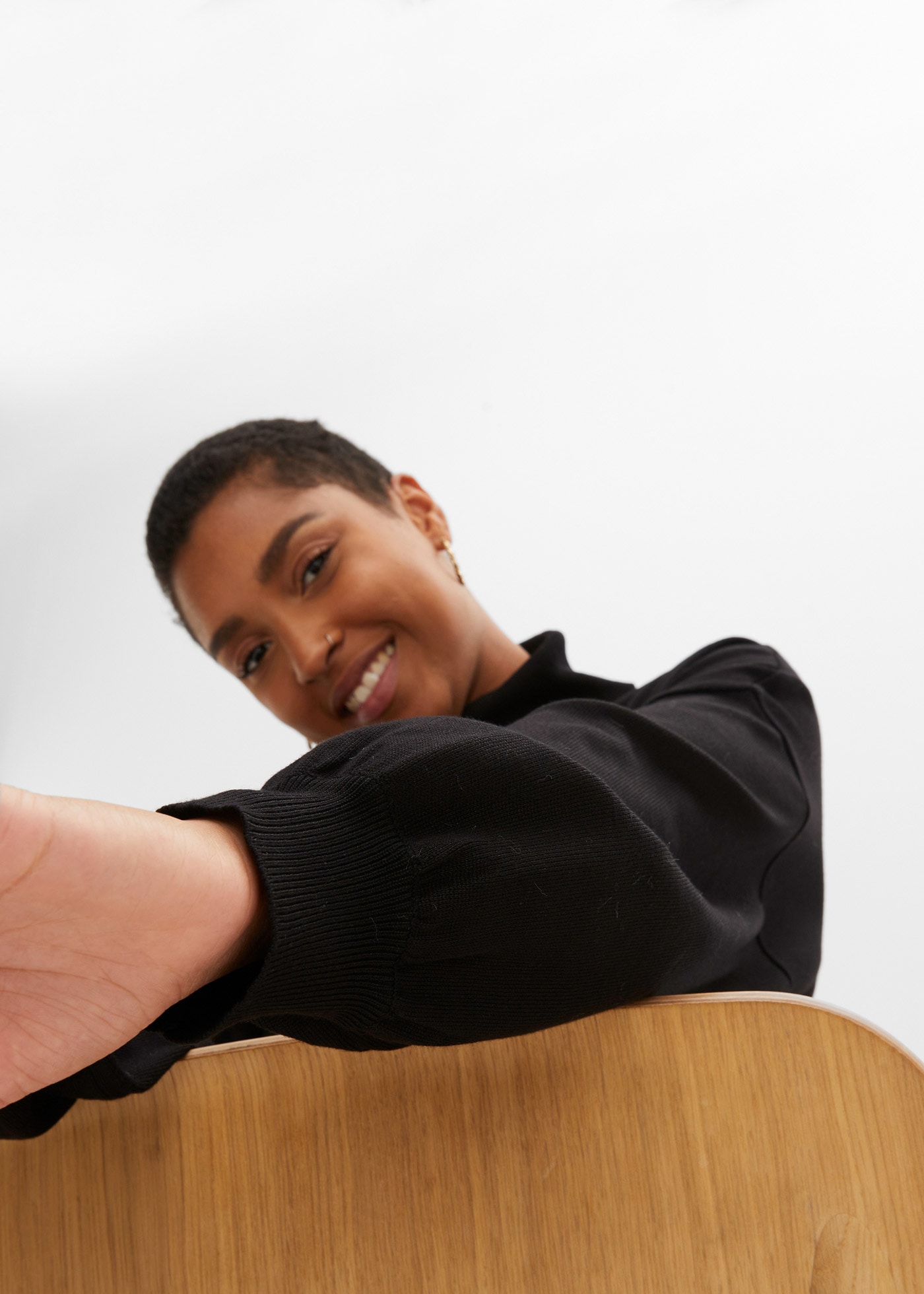 bonprix Rollkragenpullover aus Viskose und Polyamid, Rollkragen, lässige Passform