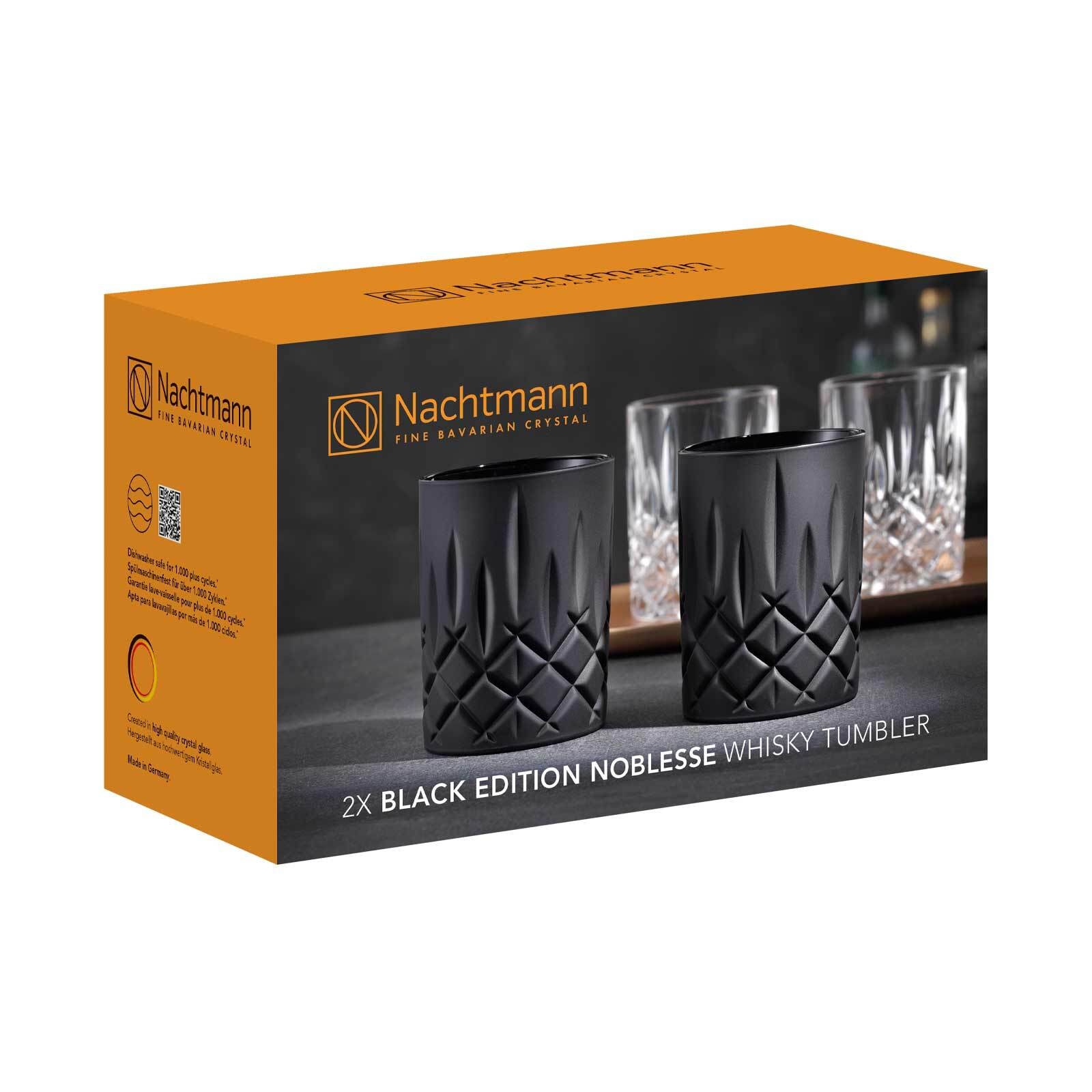 Nachtmann Whiskyglas »Whiskygläser Noblesse Black Edition 295 ml 2er Set schwarz«